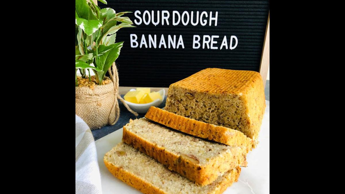'Video thumbnail for Full Fermented Sourdough Banana Bread'