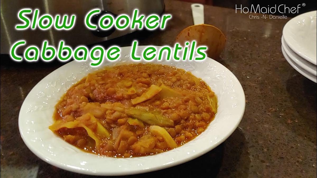 'Video thumbnail for Slow Cooker Cabbage Lentils | Dining In With Danielle'