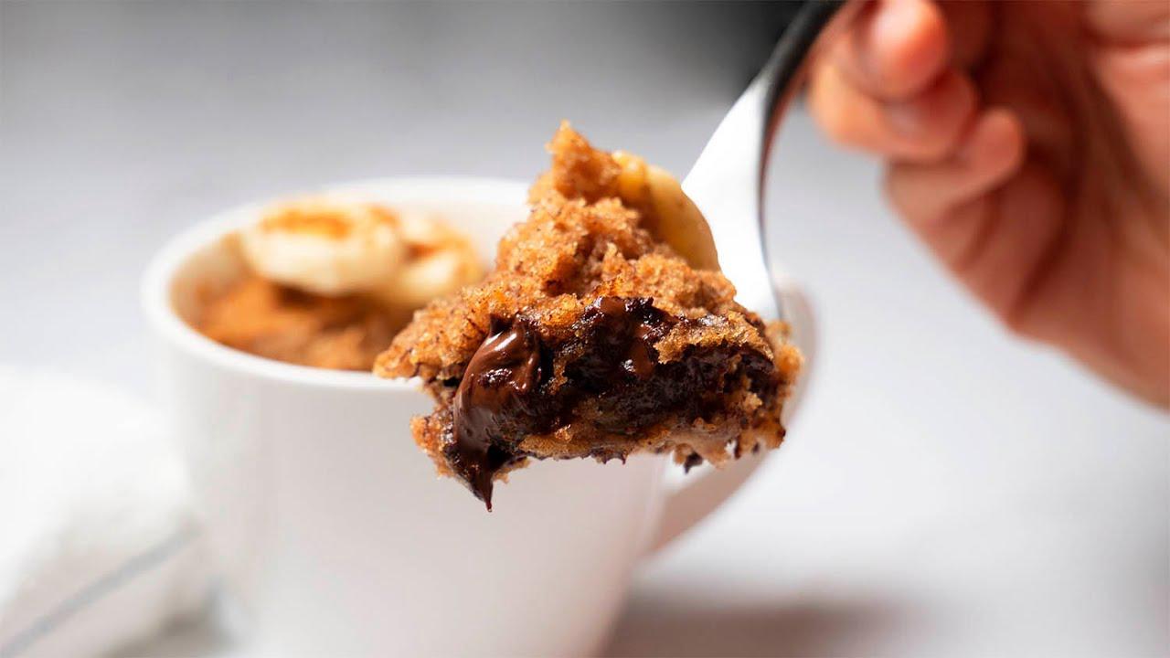 'Video thumbnail for 1 Minute Chocolate Banana Mug Cake in Microwave | Soft and Moist Banana Cake'