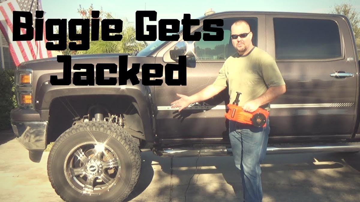 'Video thumbnail for Review 12v DC Electric Hydraulic Jack Kit, Biggie Gets Jacked'