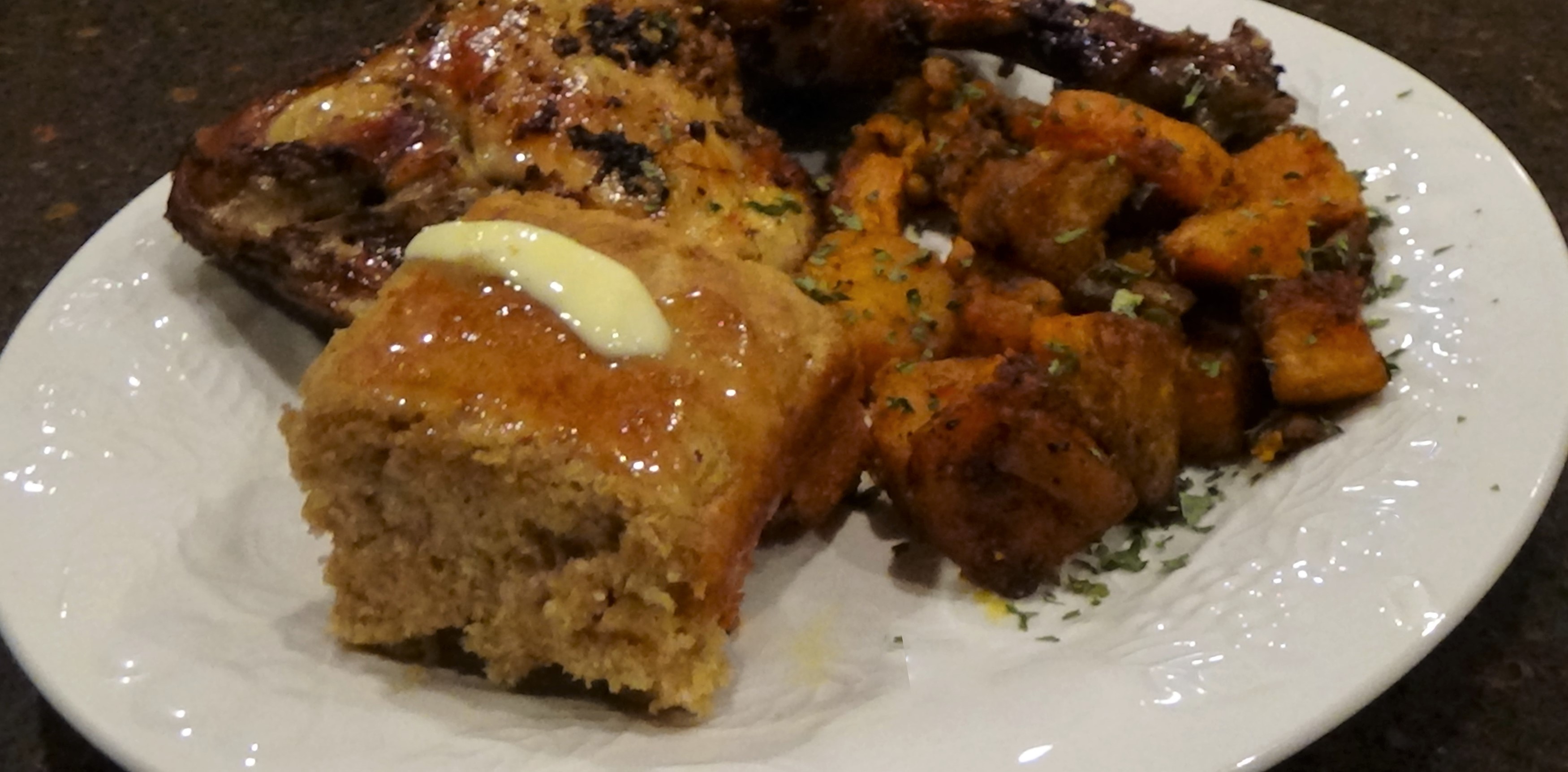 Honey Wheat Butter Dipped Biscuits served with our Grilled Chicken with Balsamic! Butter Dipped Biscuit