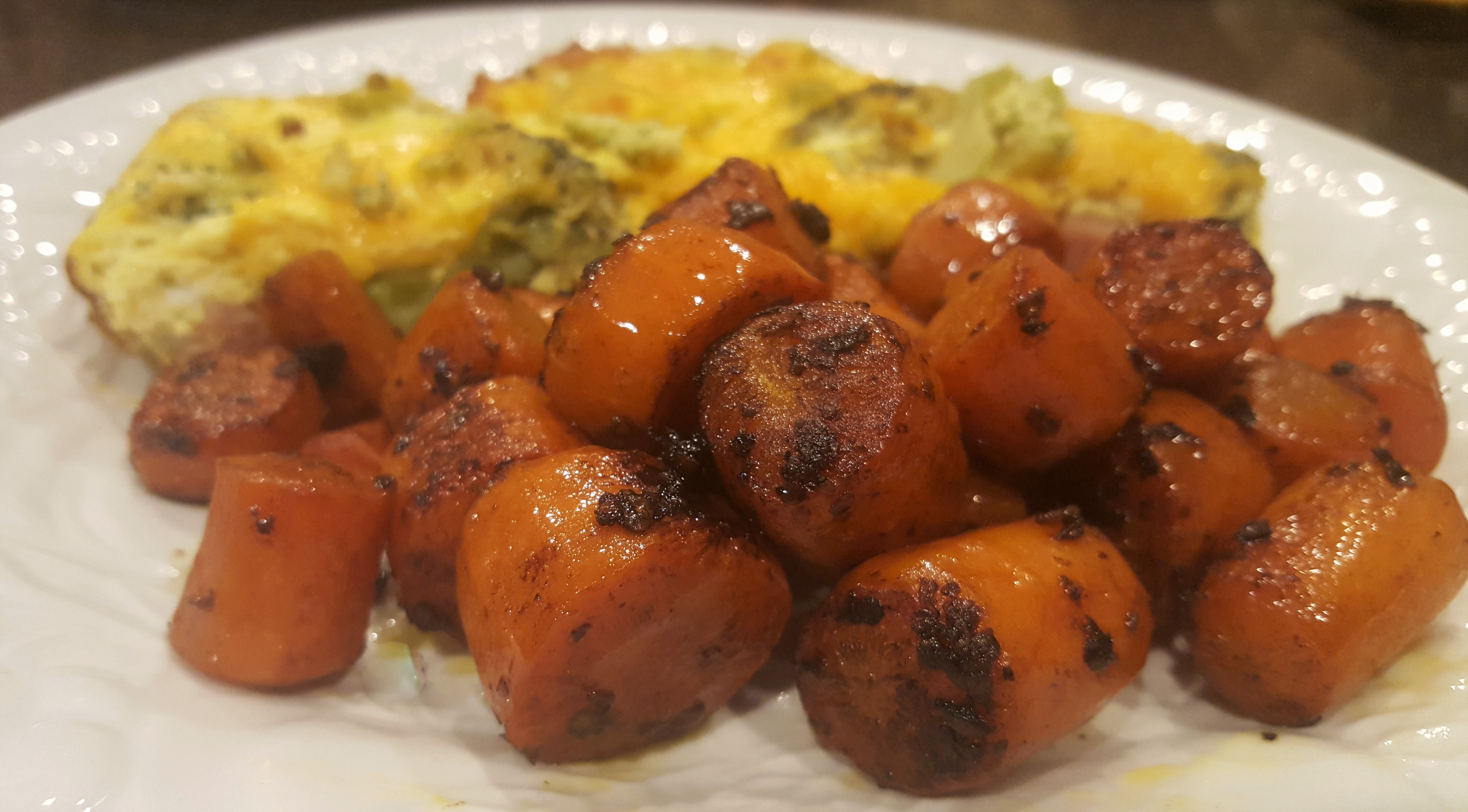 Roasted Carrots with our Delicious Dinner Quiche! roasted carrots