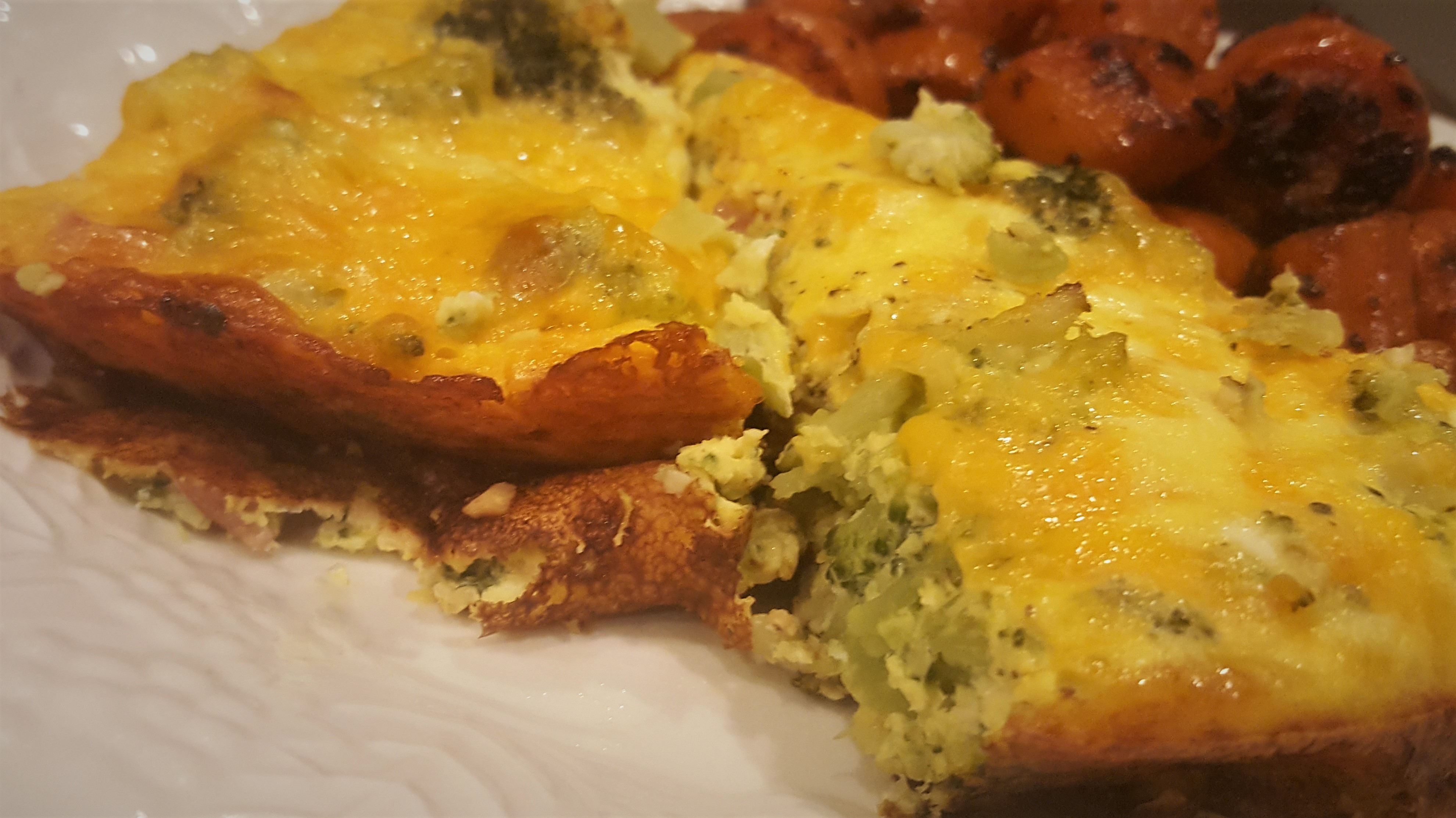 Easy Dinner Quiche with Turkey lunch meat version! Quiche