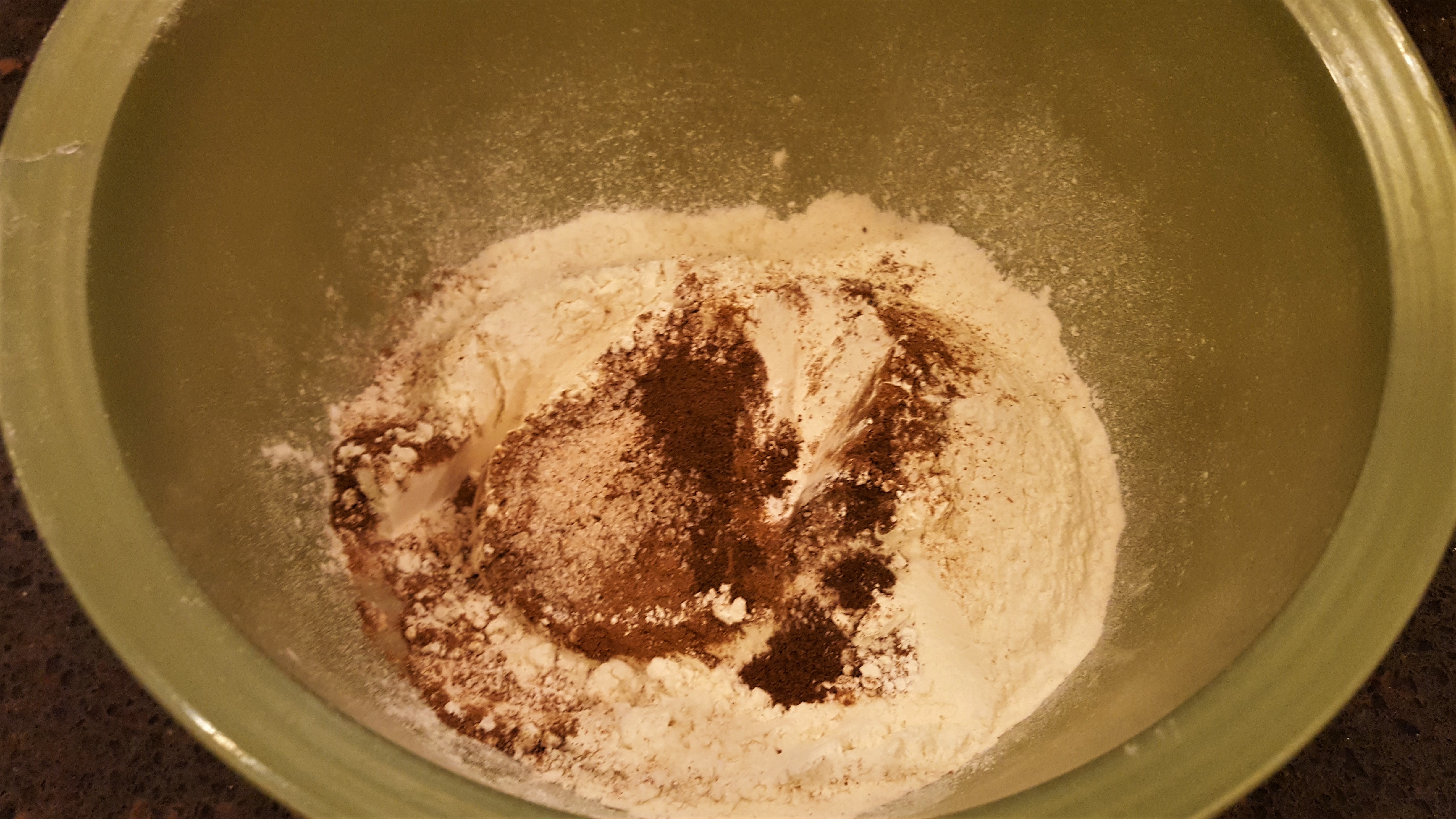 All dry ingredients for Moist Pumpkin Muffins! Adding all the Dry Ingredients together for Moist Pumpkin Muffins - Dining in with Danielle