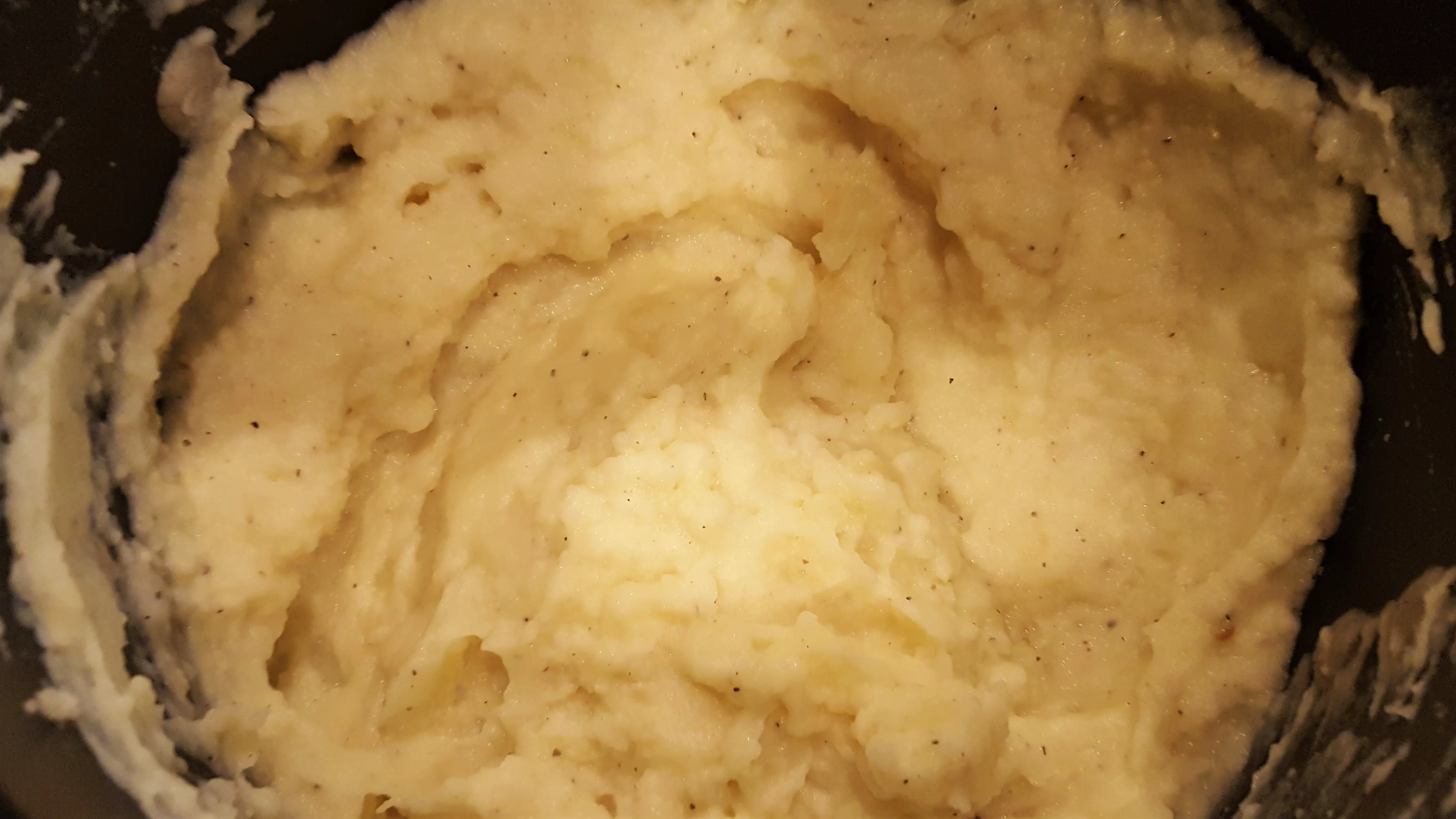 Mashed Red Potatoes mashed and ready - Dining in with Danielle