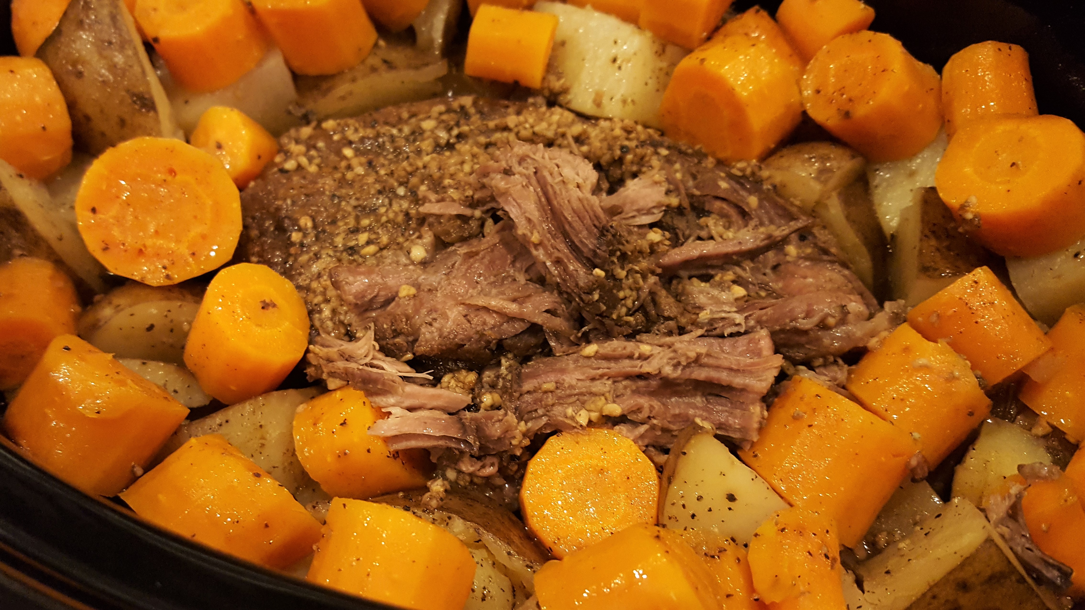Tender and Melt in your Mouth Slow Cooker Balsamic Garlic Pot Roast - Dining in with Danielle