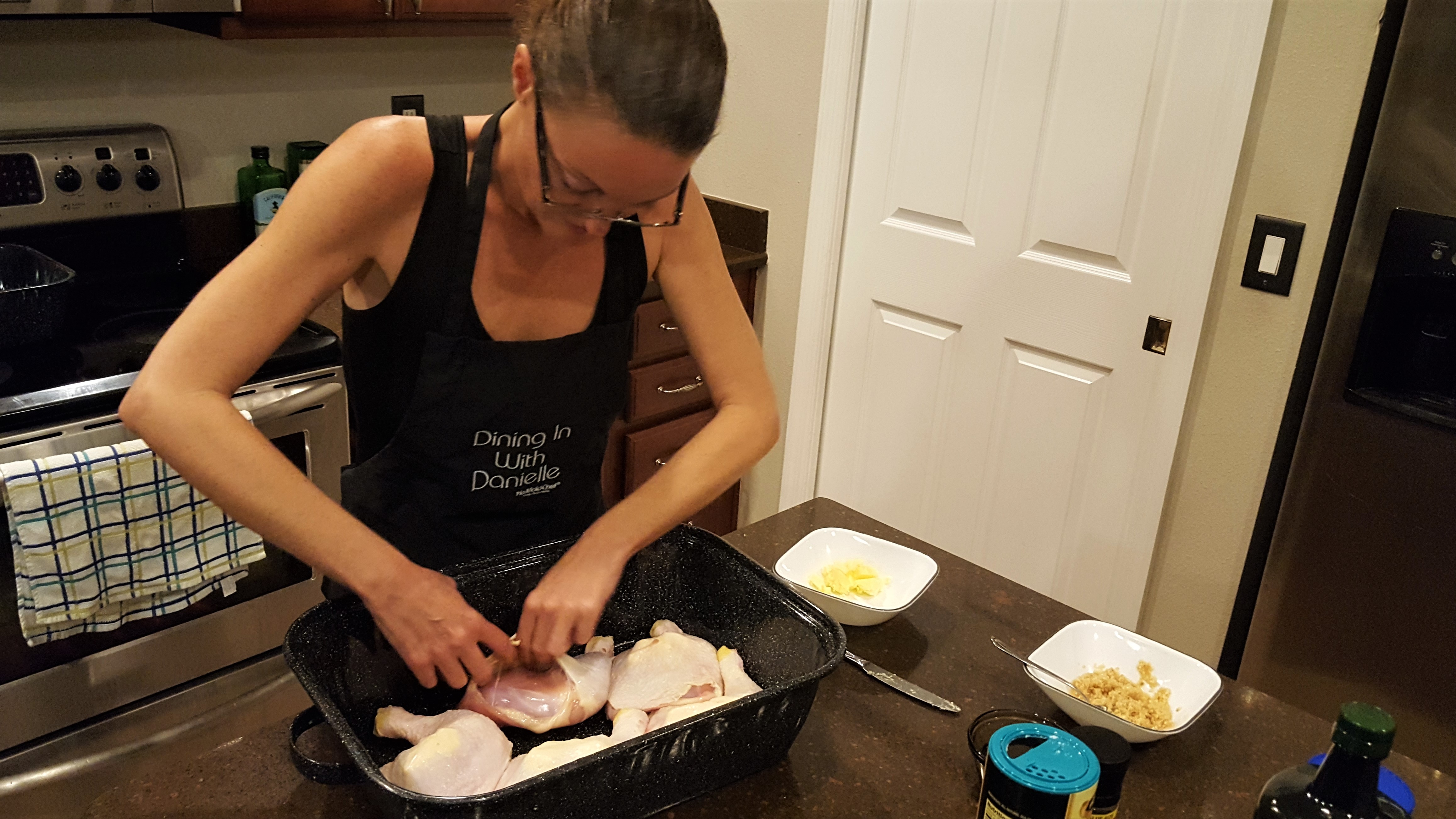 Here we are showing you how to Stuff the Chicken Leg Quarters with Butter Chunks! How to stuff Chicken Leg Quarters with Butter - Dining in with Danielle