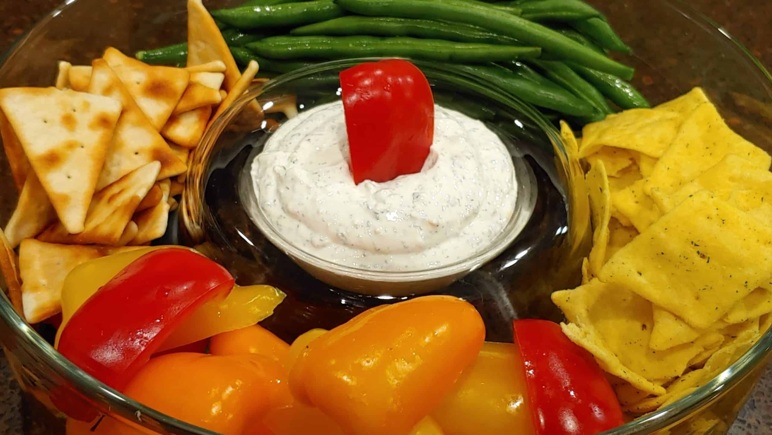 Vegetable Ranch Dip - Dining in with Danielle