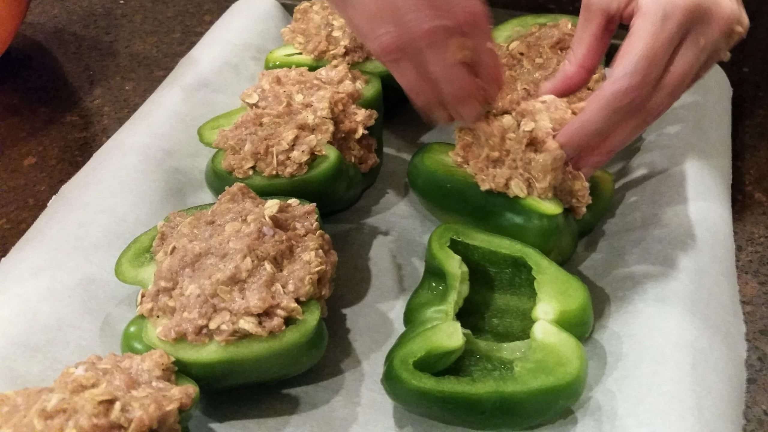 Meatloaf stuffed Bell Peppers - Dining in with Danielle