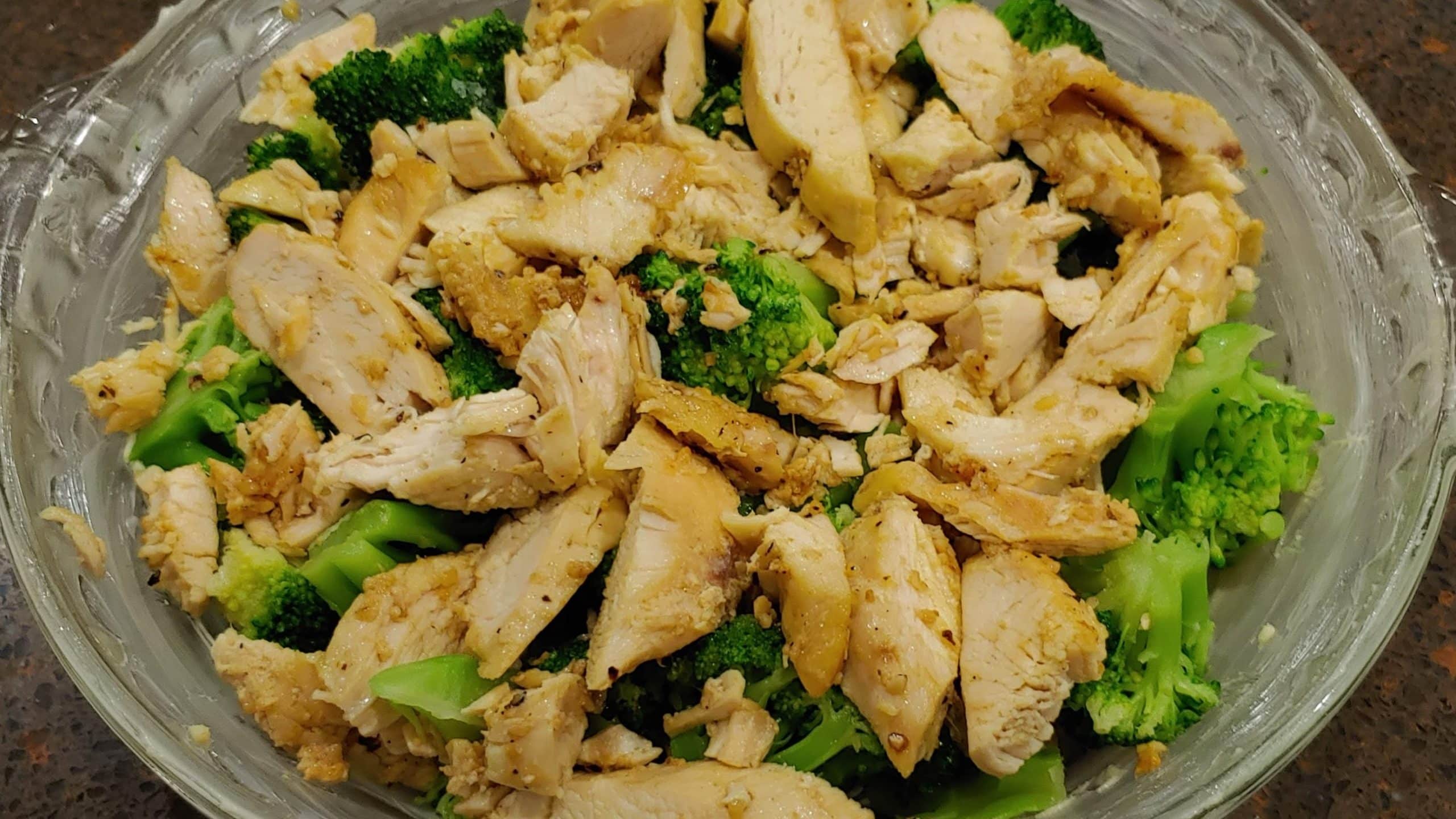 Prepared Chicken and Broccoli for Quiche - Dining in with Danielle