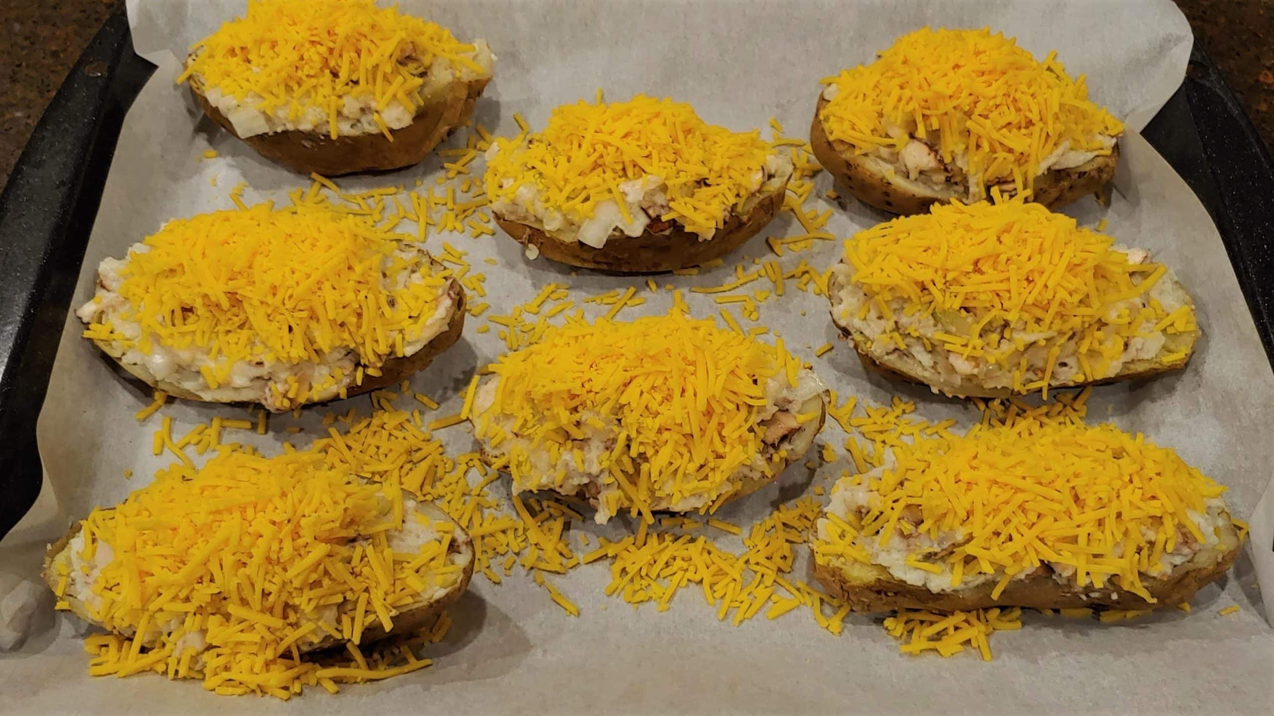 Twice Baked Potatoes ready to be Baked - Dining in with Danielle