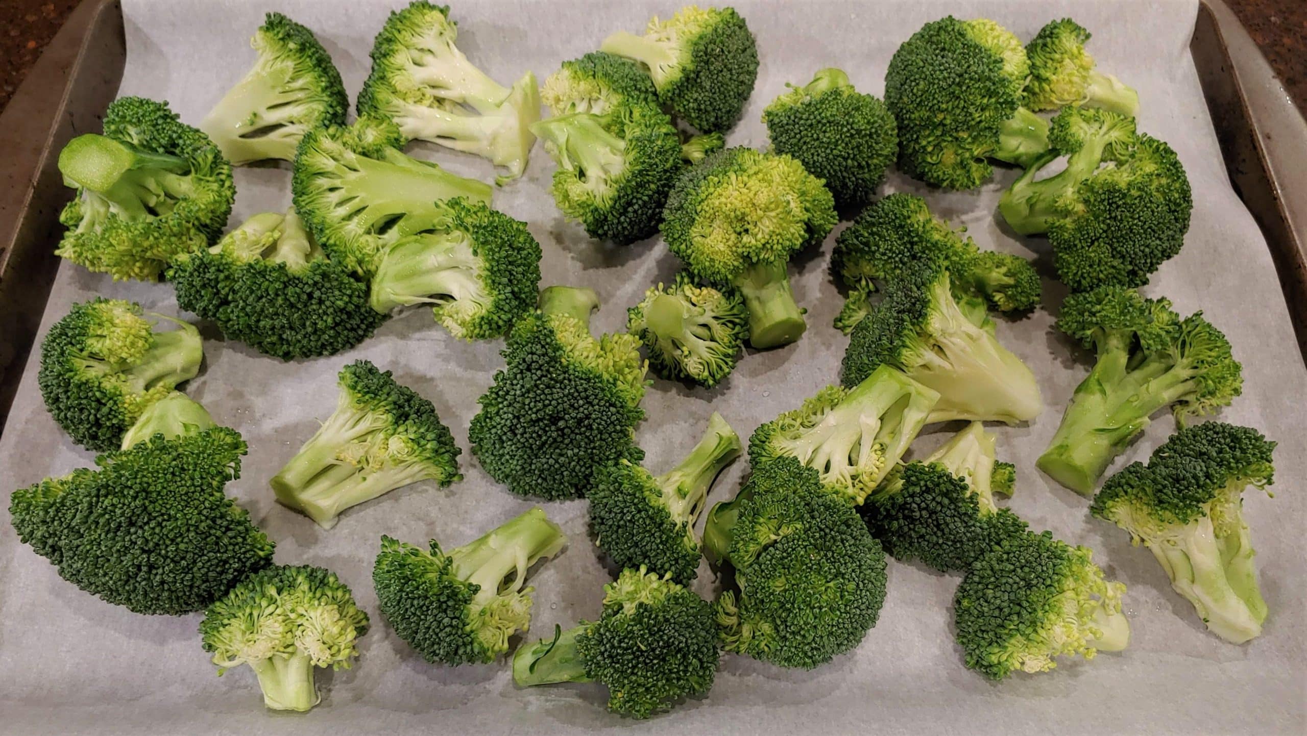 Cut up Broccoli Florets fro a Head of Broccoli! Fresh Broccoli Florets - Dining in with Danielle