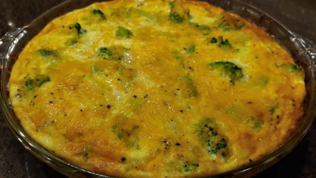Cheesy Crustless Broccoli Quiche - Dining in with Danielle