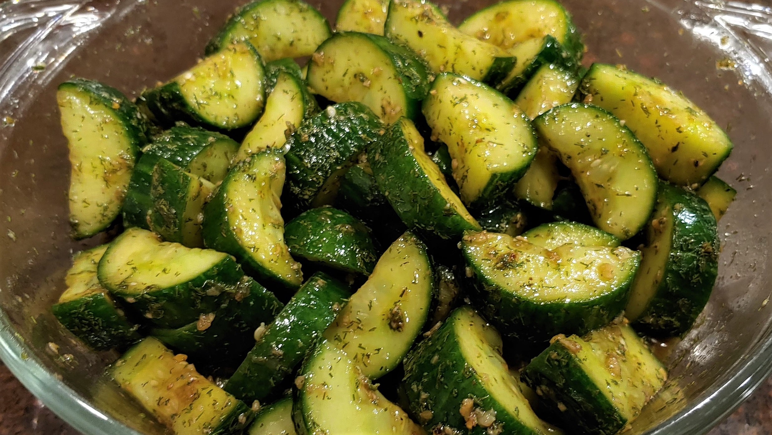 A Refreshing Sweet Dilly Cucumber Salad for Parties and Barbecues! Cucumber salad - Dining in with Danielle
