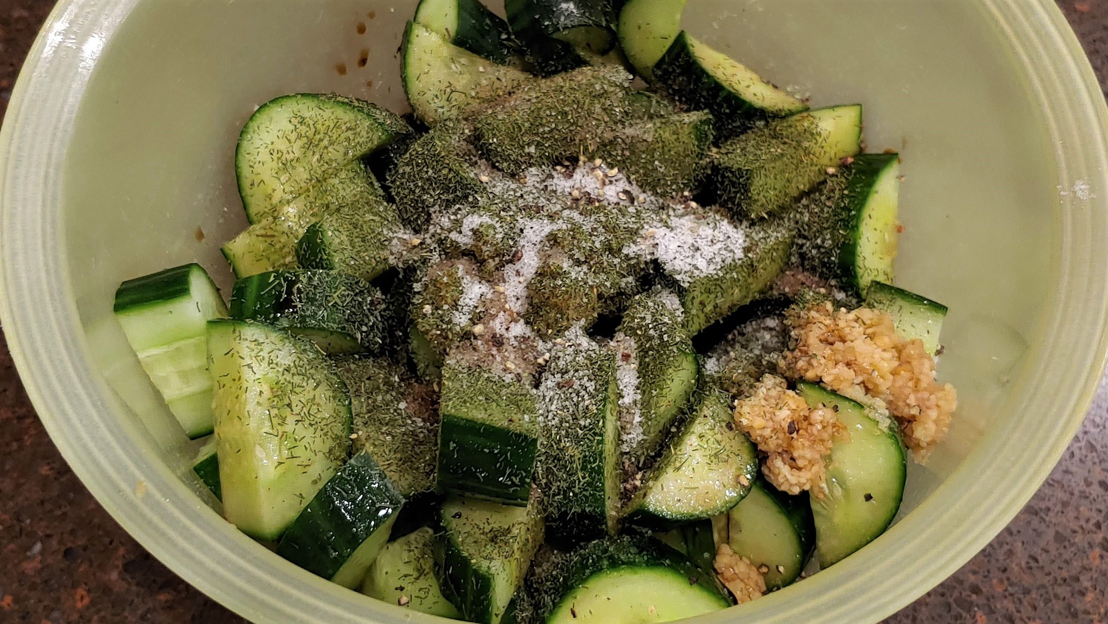 Cucumber Salad Ingredients - Dining in with Danielle