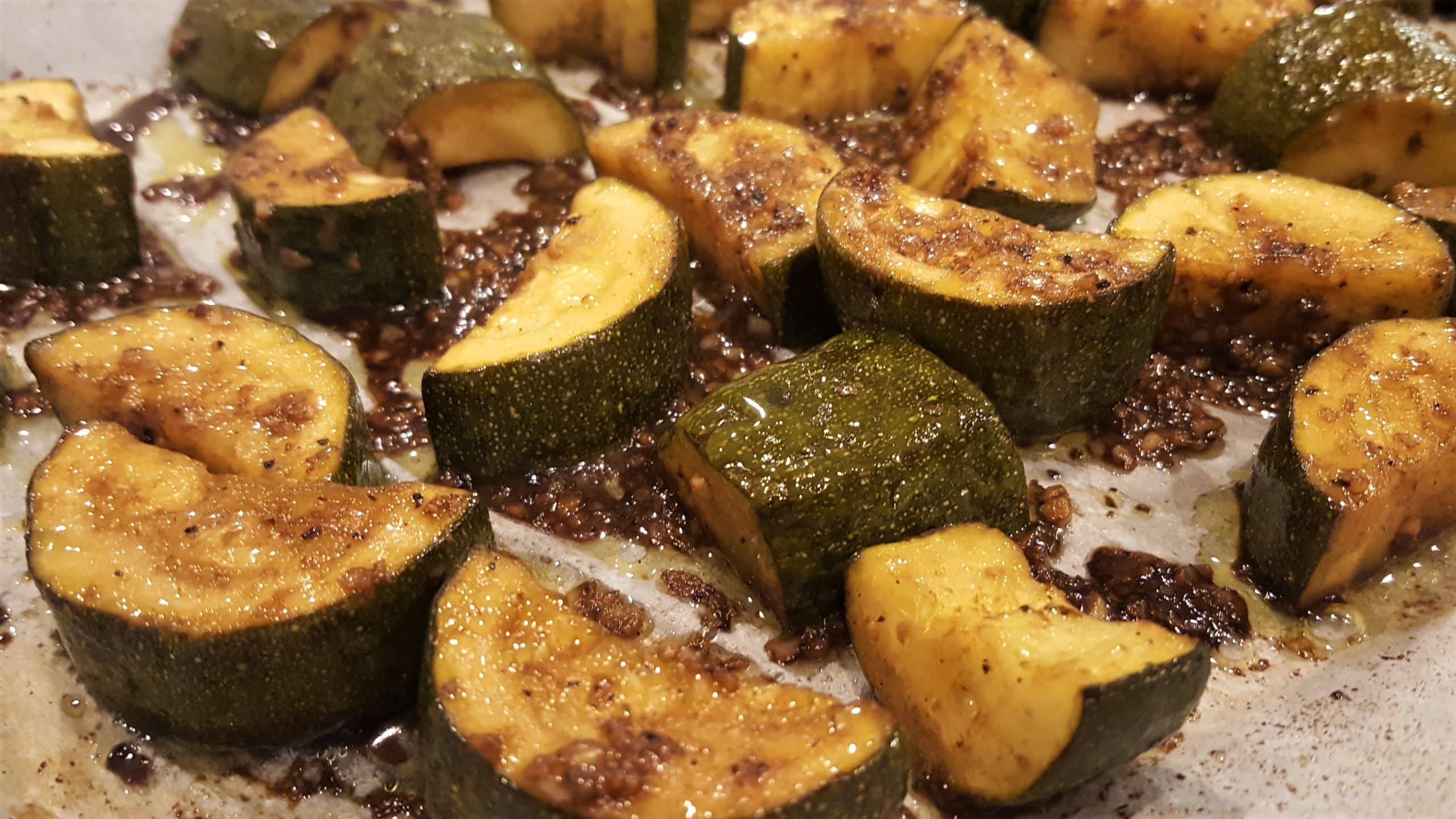 Roasted Balsamic Garlic Zucchini Yummy Side Dish! Roasted Zucchini - Dining in with Danielle