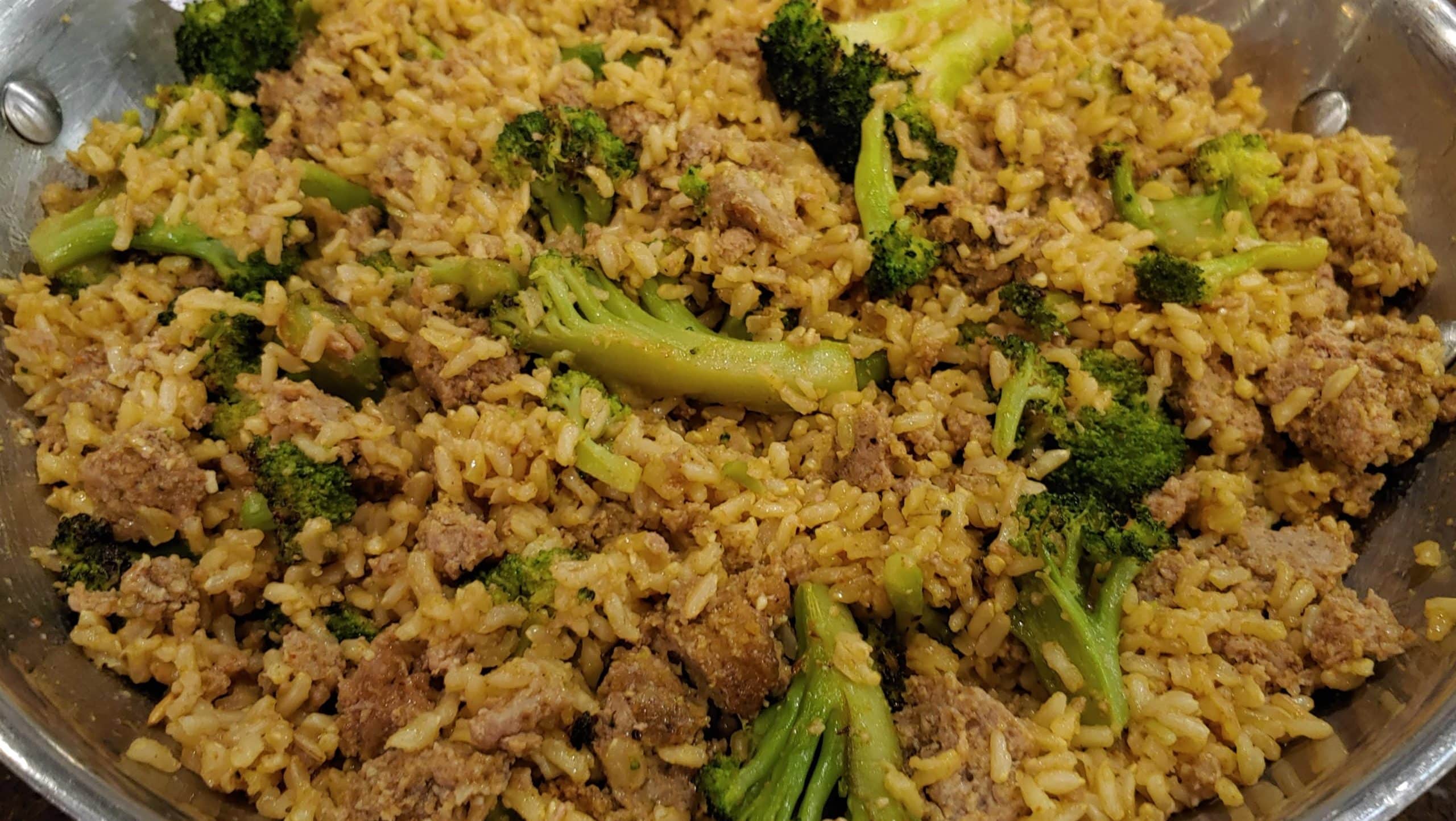 Ground turkey Brown Rice and Broccoli - Dining in with Danielle