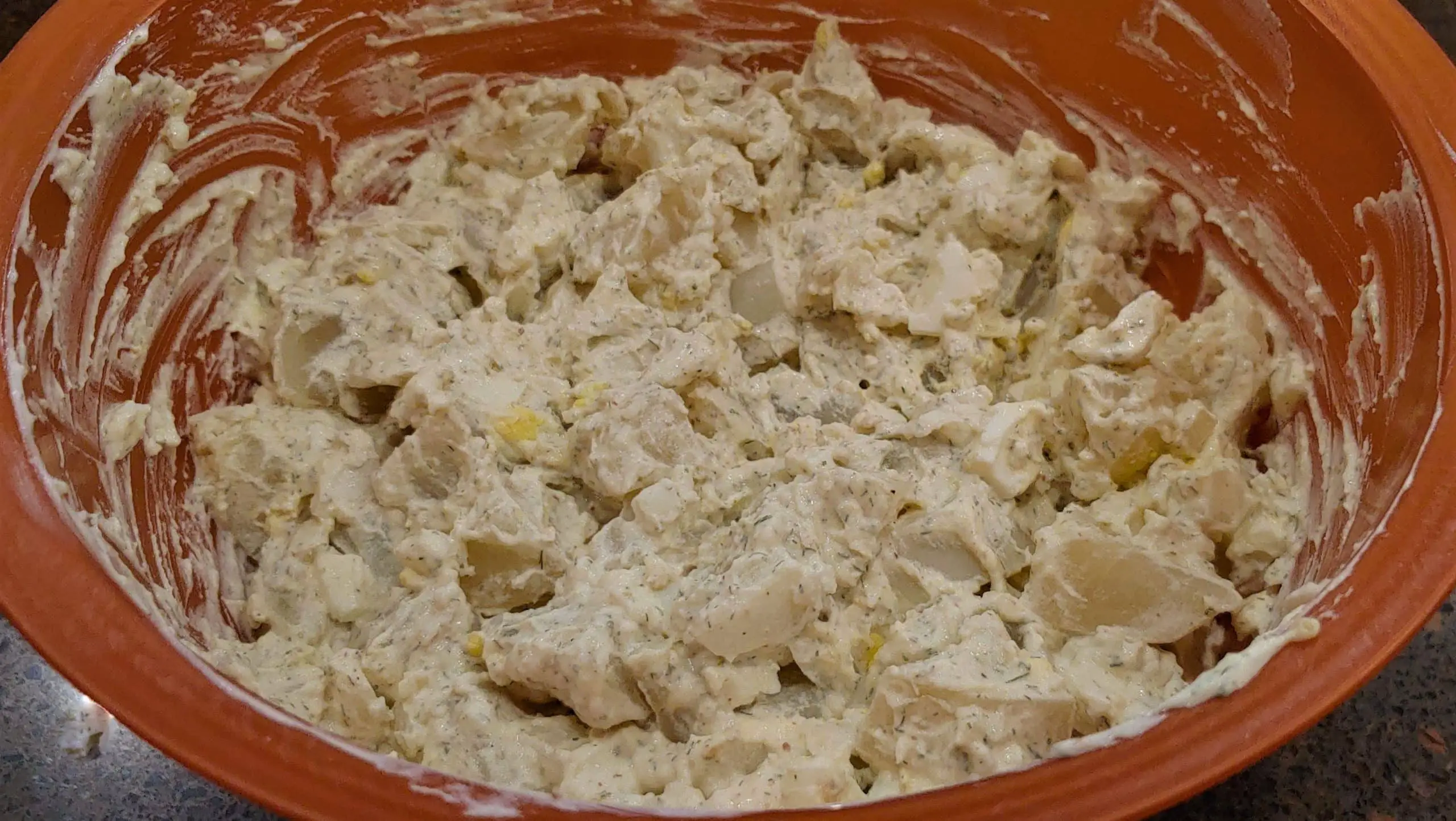 Classic potato Salad with yogurt and sour cream - Dining in with Danielle