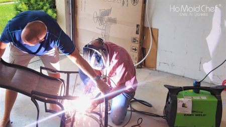 Welding With Forney Easy Weld Flux Core Welder, 120-Volt, 125-Amp - Chris Does What