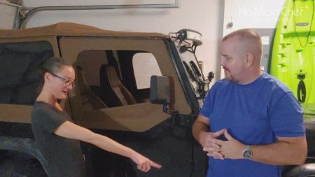 In video Bloopers working on Jeep Wrangler - Chris Does What