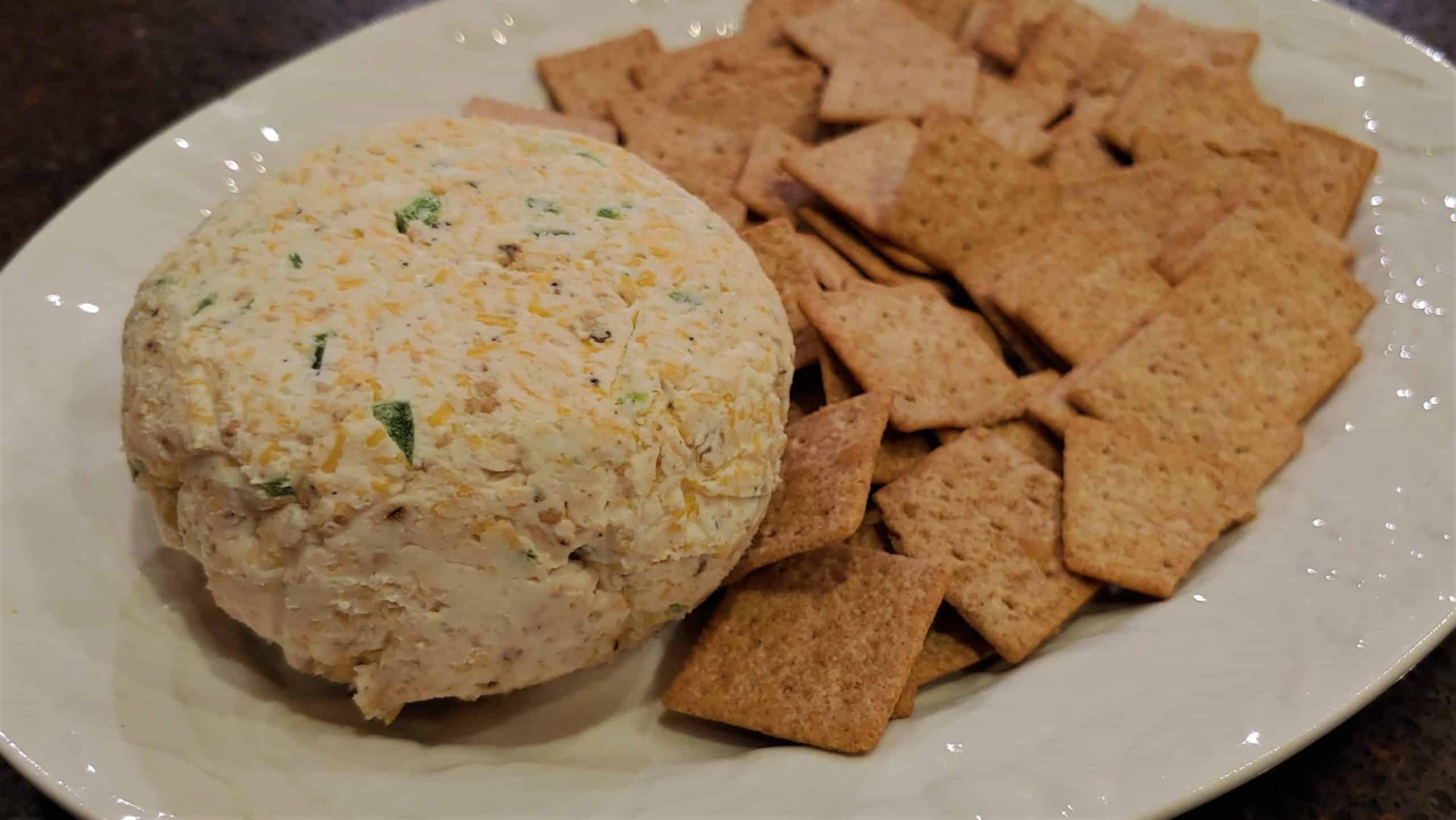 Cheesy Jalapeno Cheese Ball makes a Delicious Appetizer for your next Party! Cheese Ball - Dining in with Danielle
