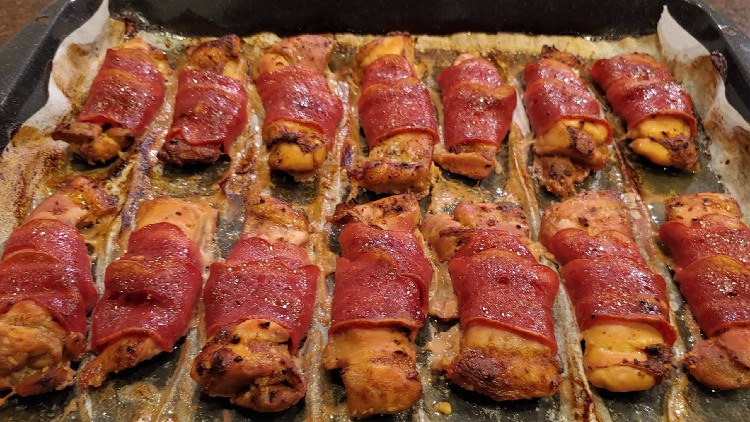Boneless chicken bacon wrapped - Dining in with Danielle