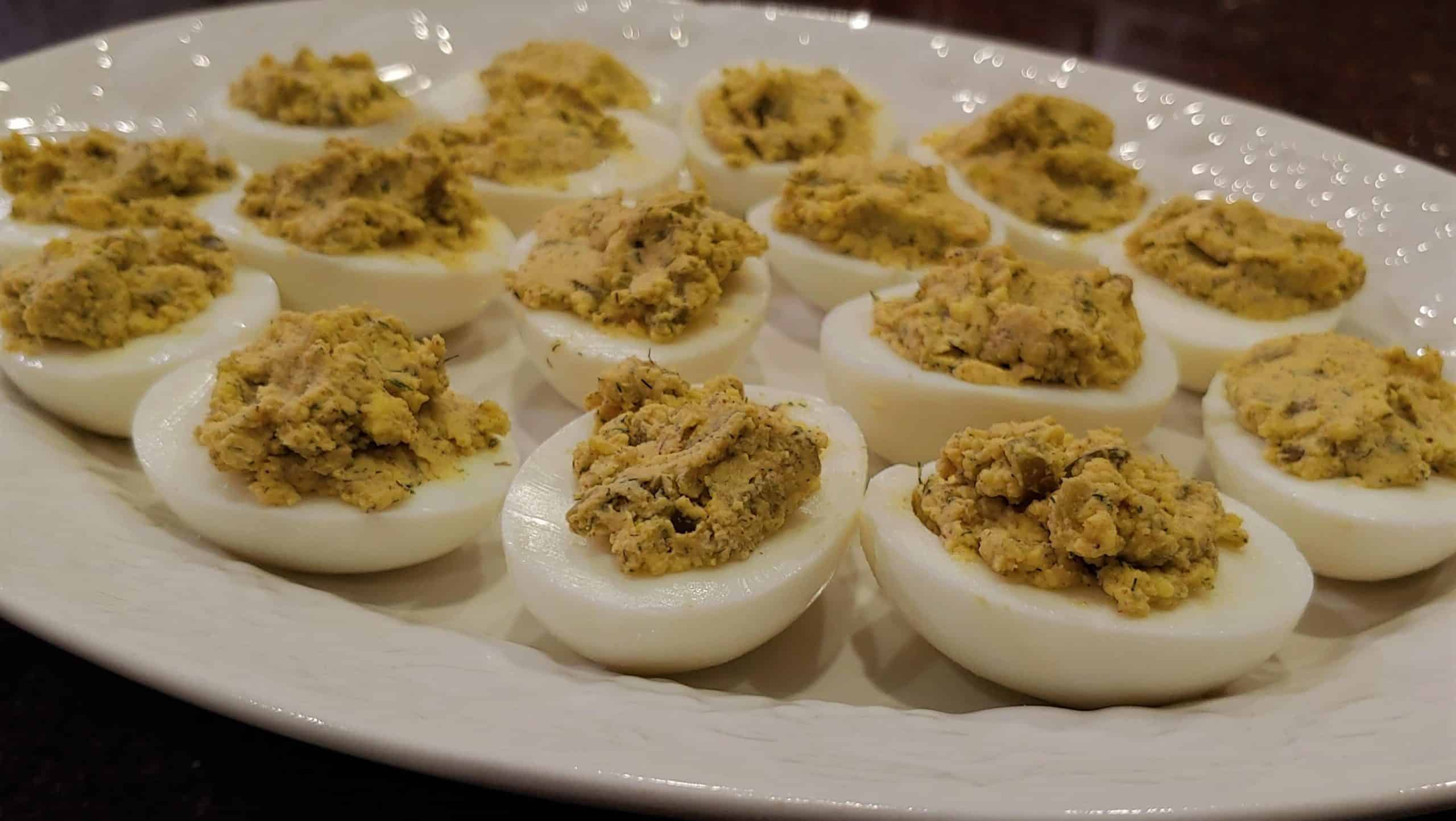 Pickled Dijon Deviled Eggs with NO MAYO! Deviled Eggs - Dining in with Danielle