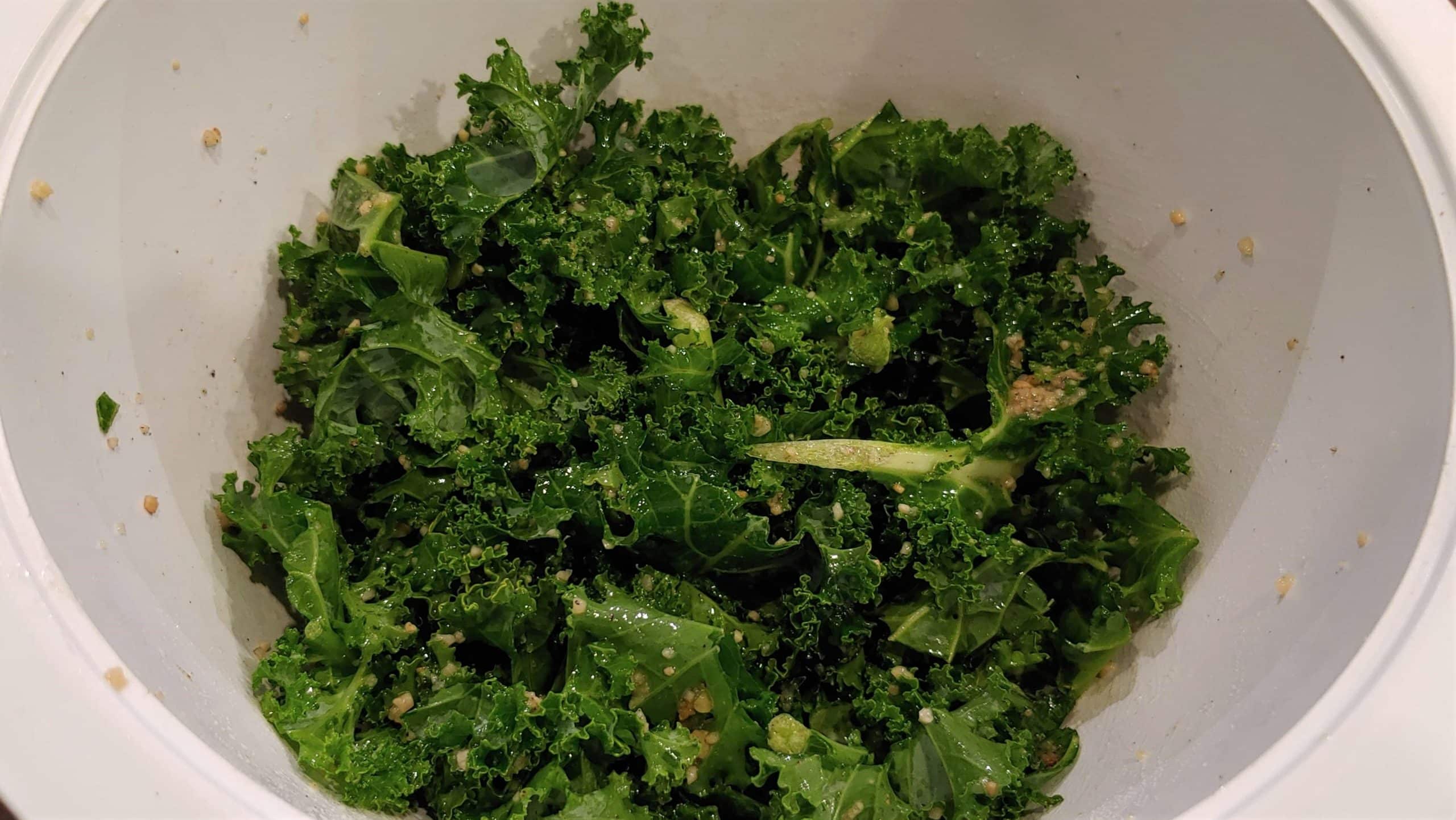 marinating Kale - Dining in with Danielle