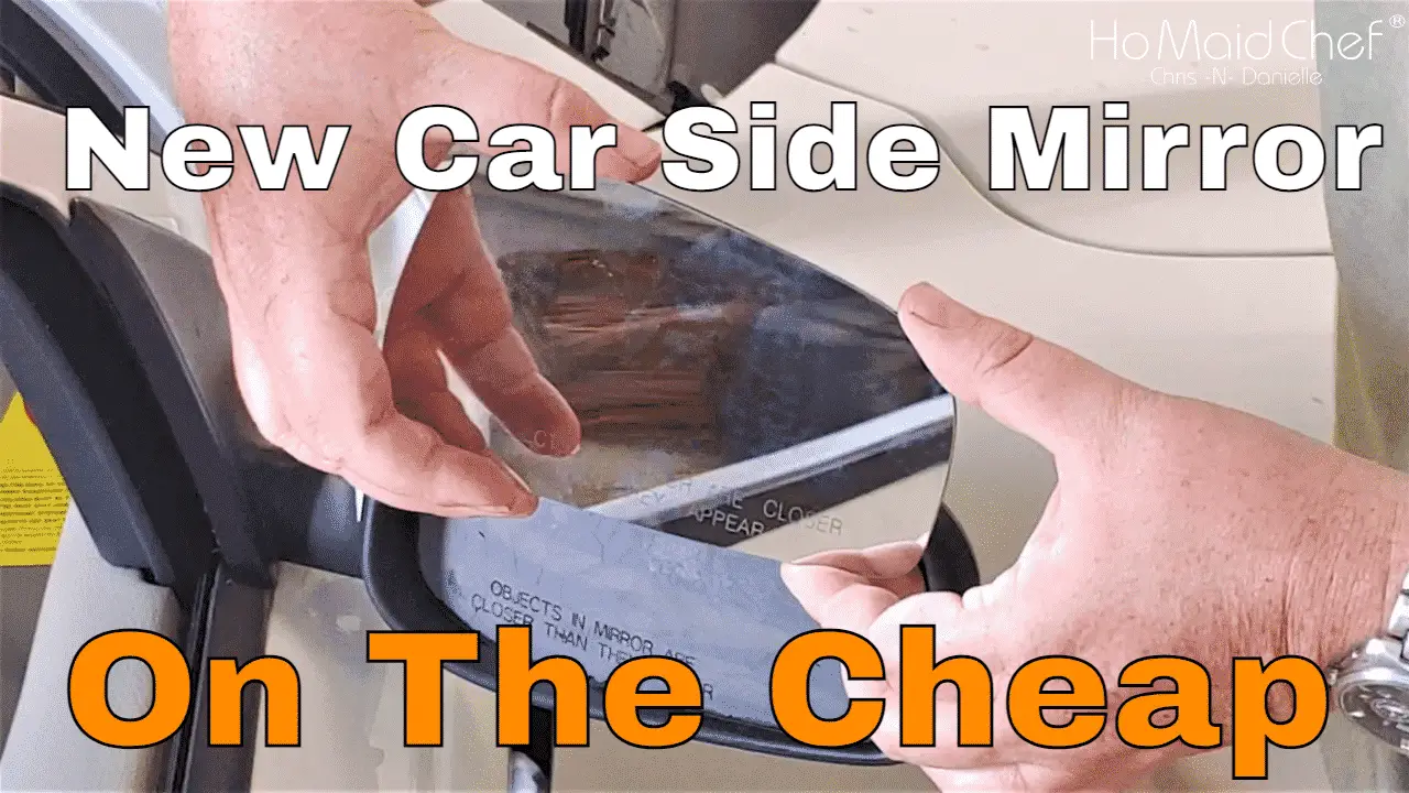 Install Cheap Stick-On Car Side Mirror Glass Replacement - Chris Does What