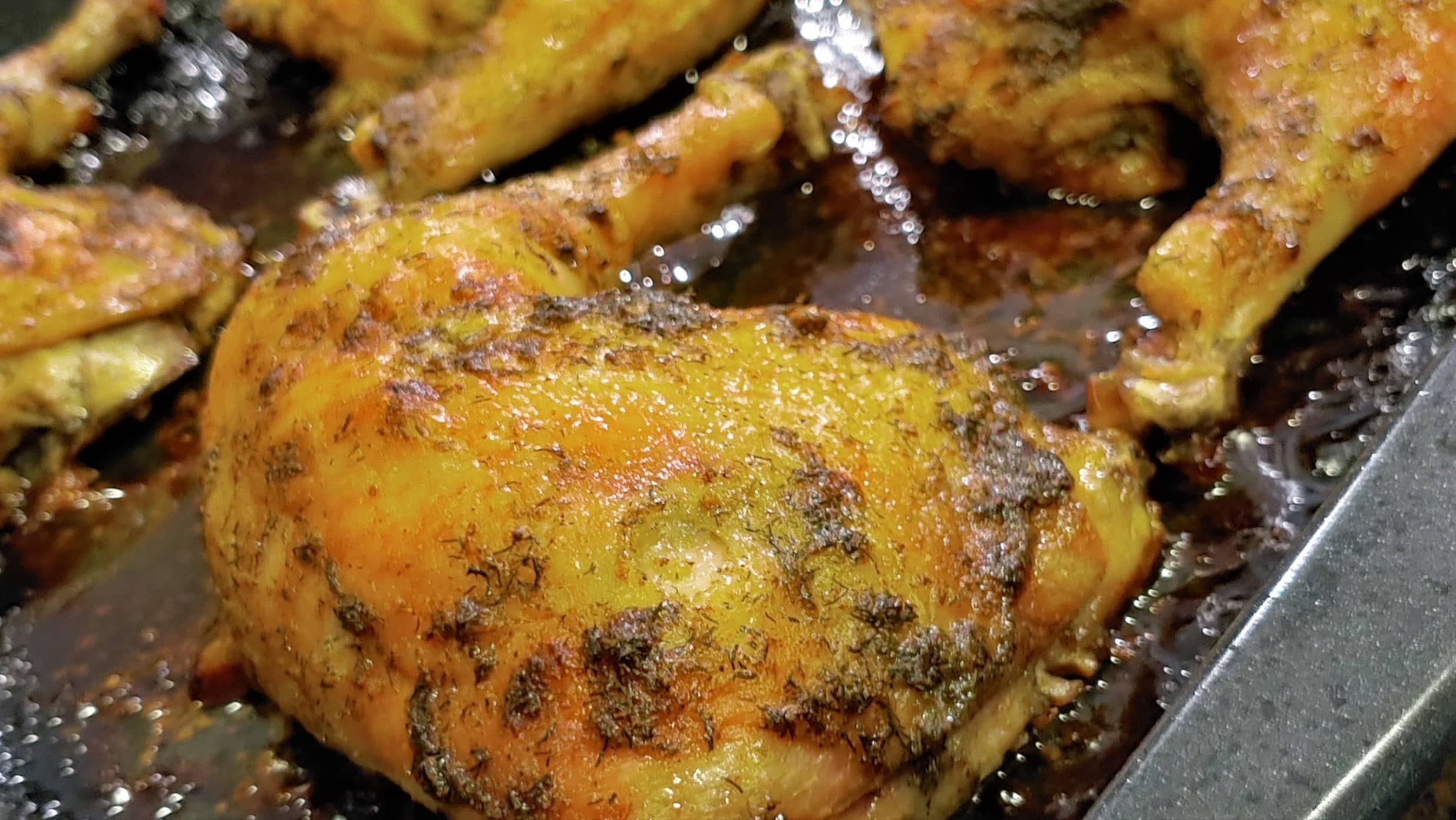 Roasted Curry Dill Chicken Leg Quarters! Chicken leg quarters - Dining in with Danielle
