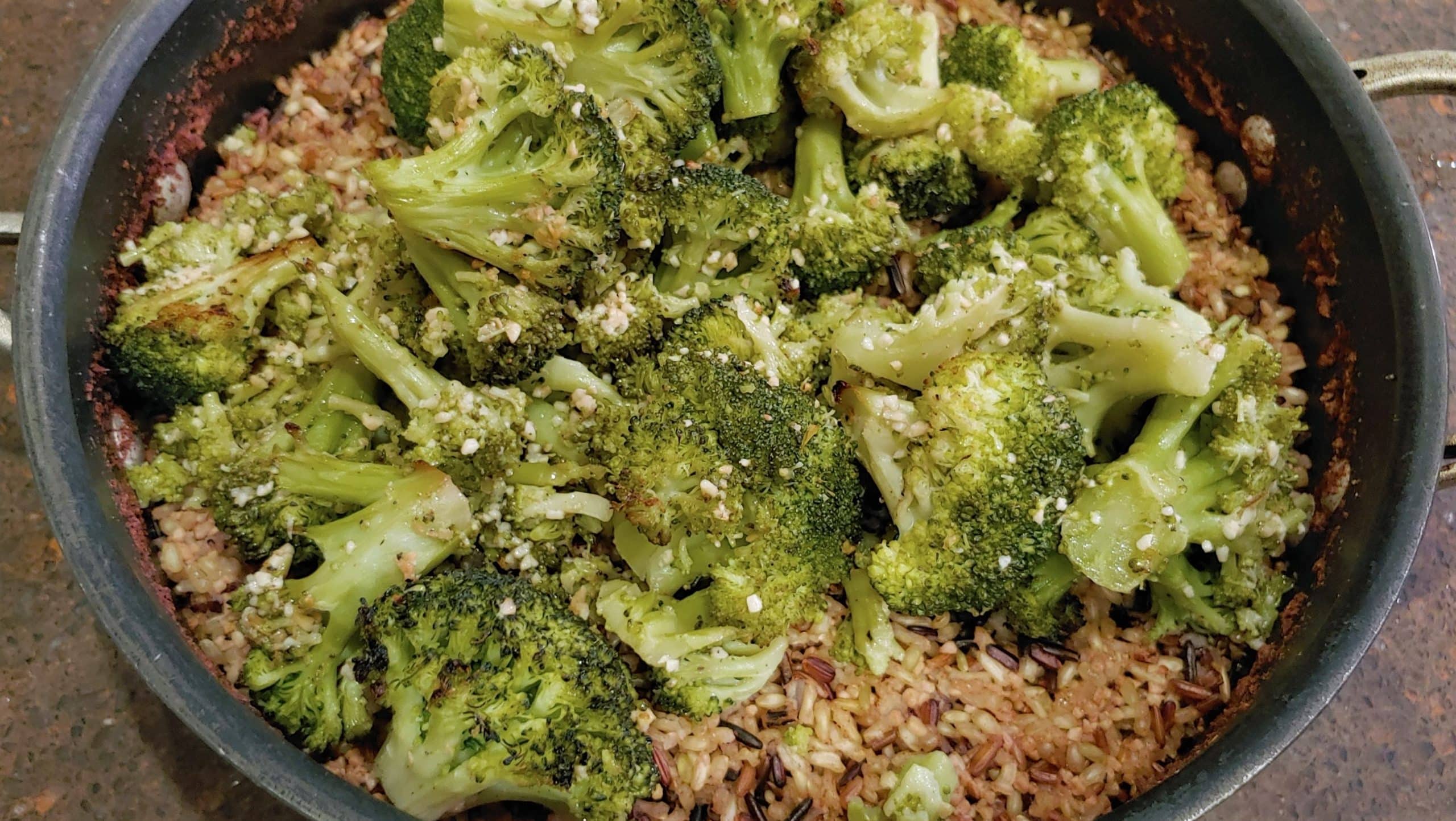 broccoli and rice - Dining in with Danielle