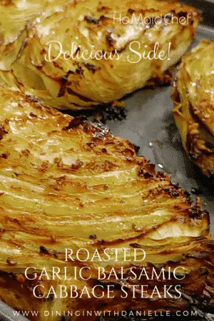 Roasted Garlic Balsamic Cabbage Steaks