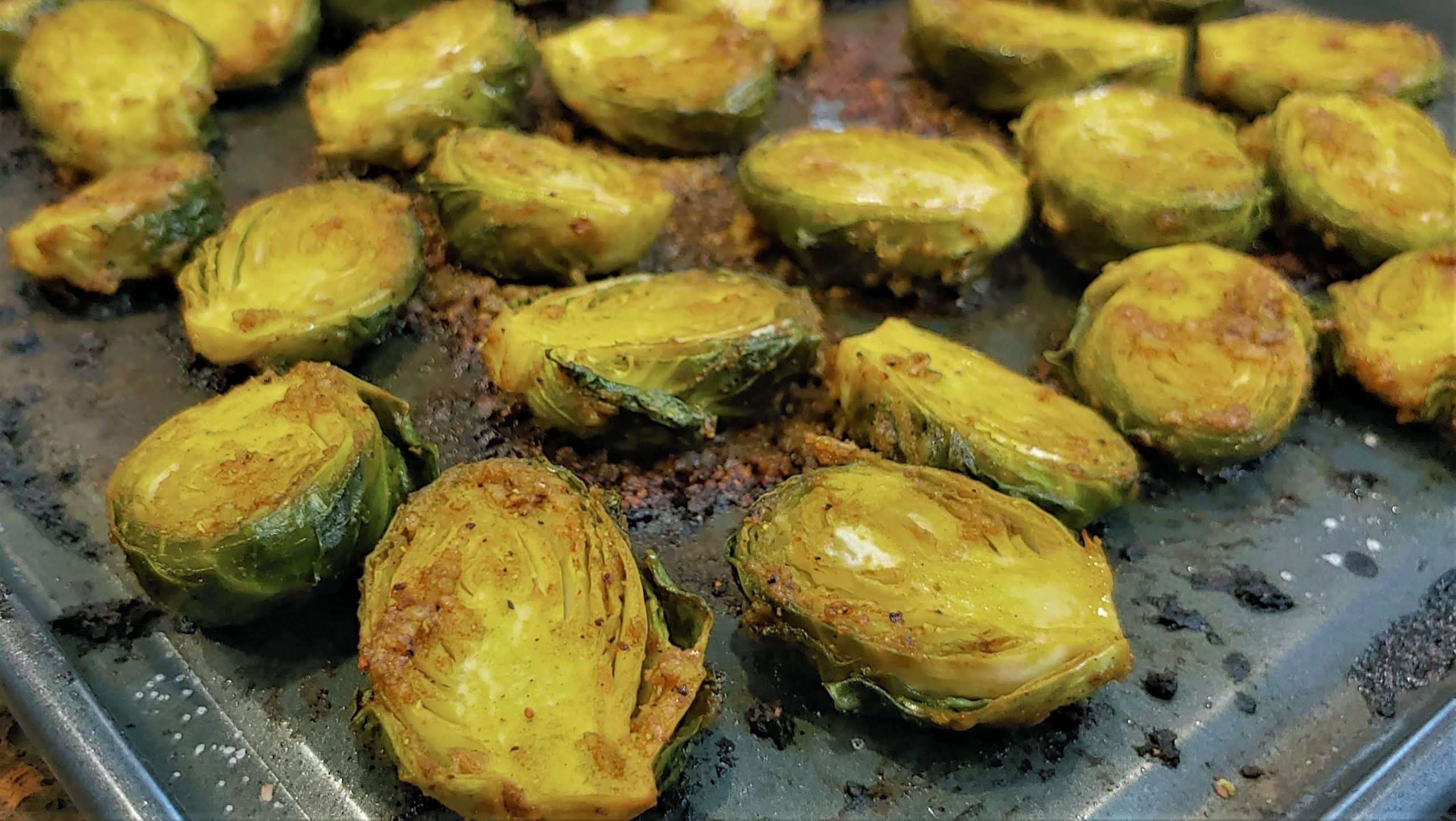 Roasted Curry Brussels Sprouts Deliciously Marinated and Roasted! Roasted Brussels Sprouts - Dining in with Danielle
