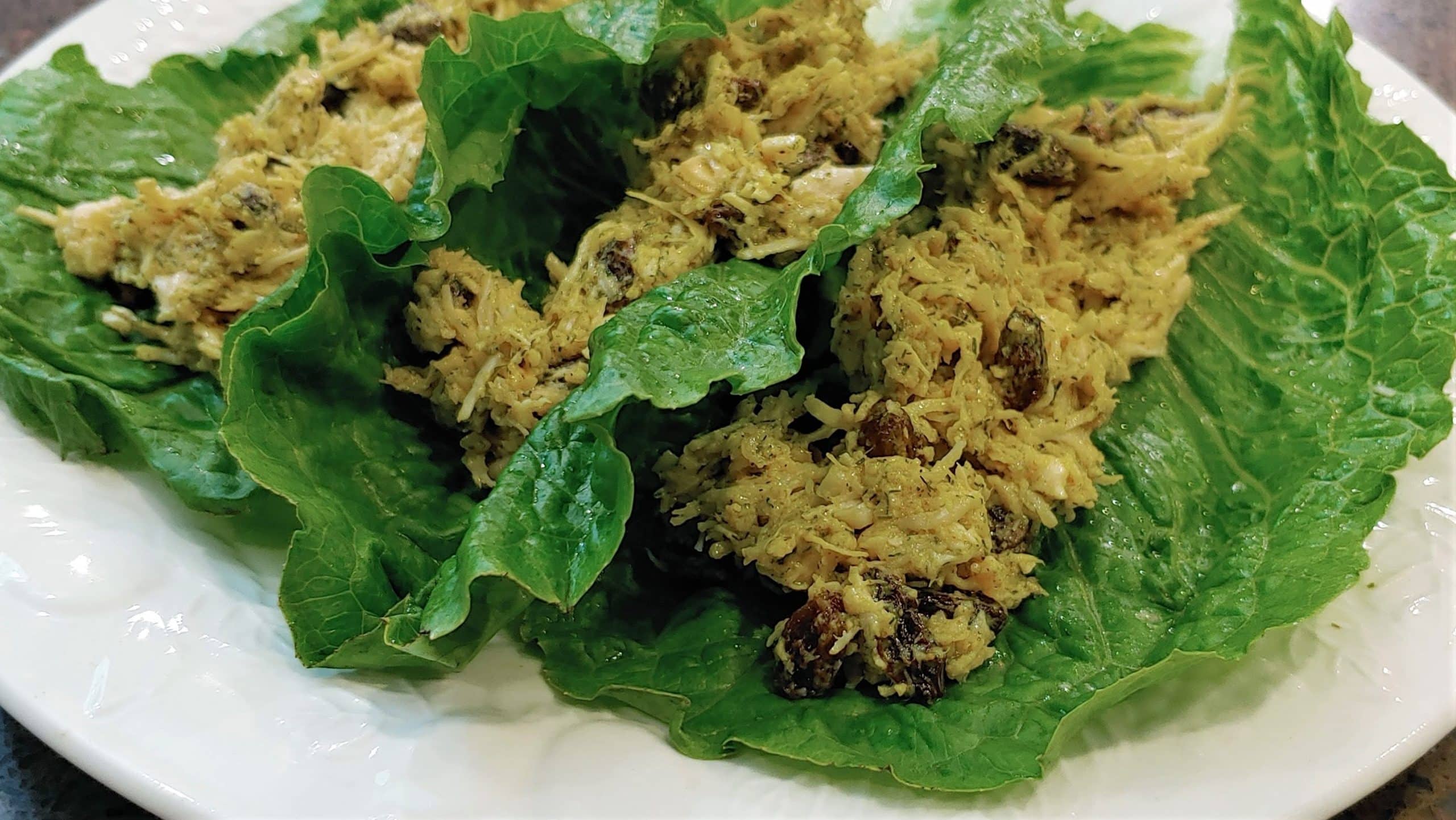 Sweet Curry Dill Chicken Salad! Delicious Lettuce Wraps! Chicken Salad lettuce wraps - Dining in with Danielle