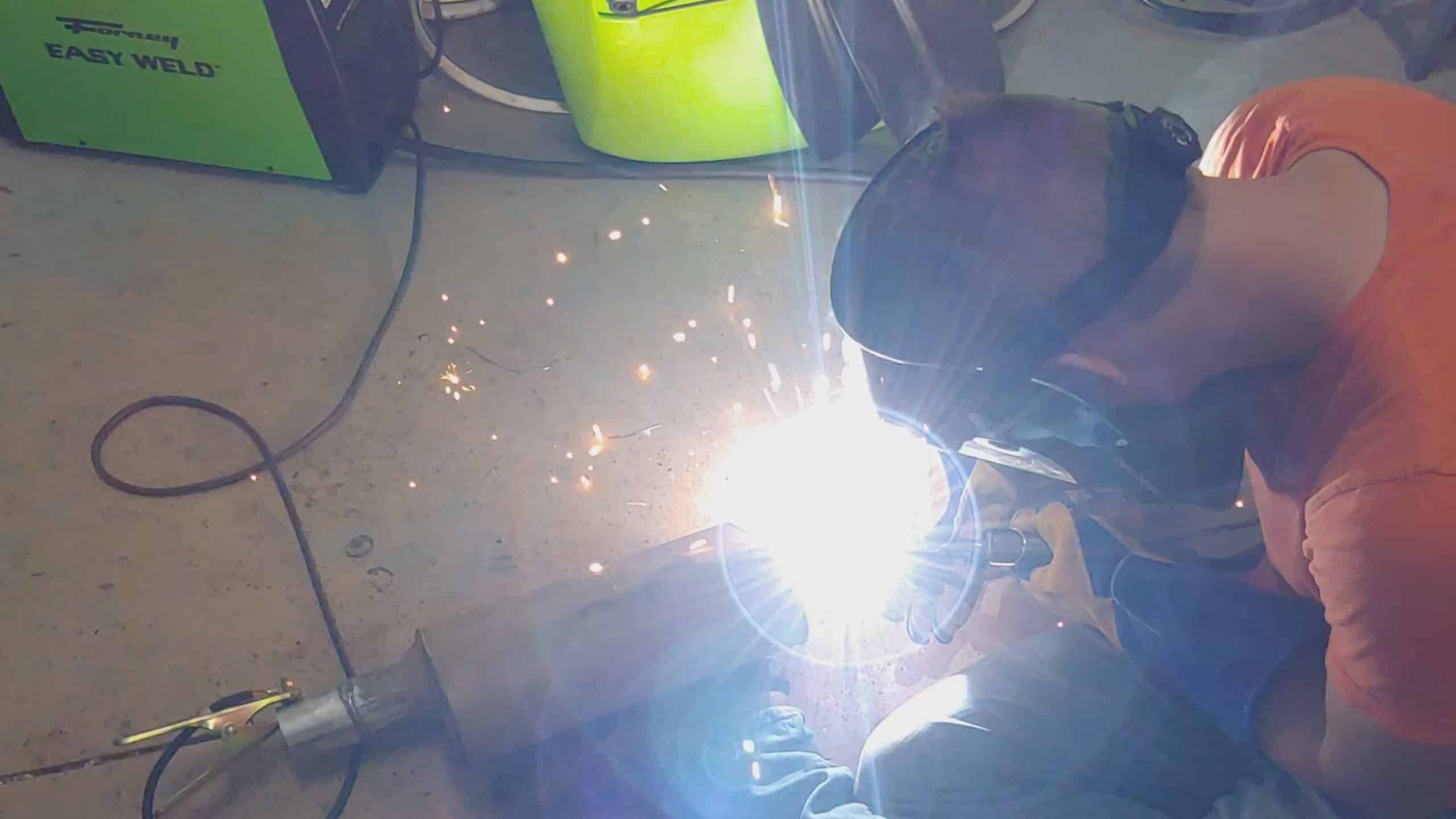 Using Forney Flux Core Welder - Chris Does What