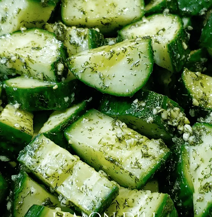 cucumber salad - Dining in with Danielle