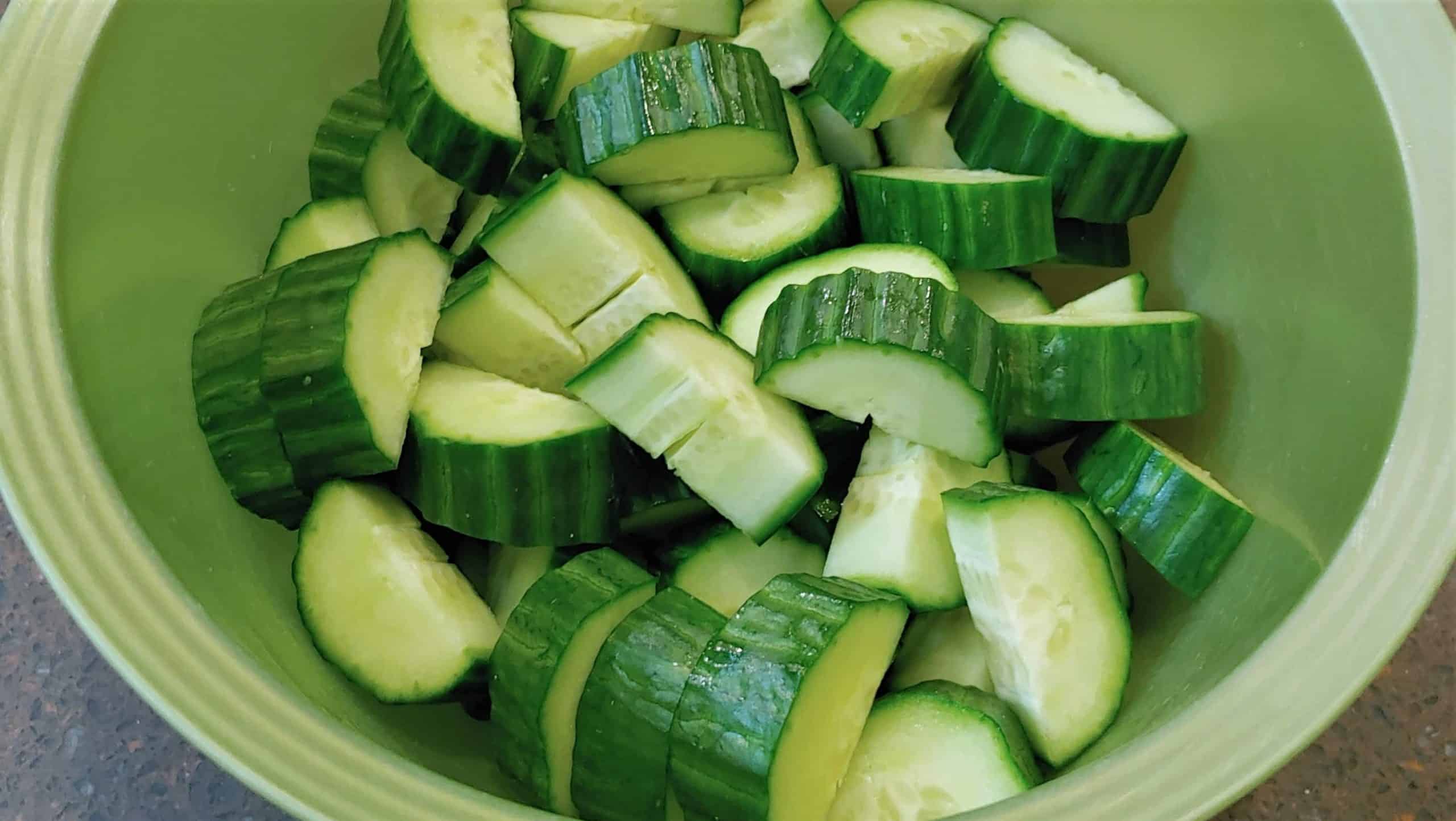 hot house cucumber salad - Dining in with Danielle