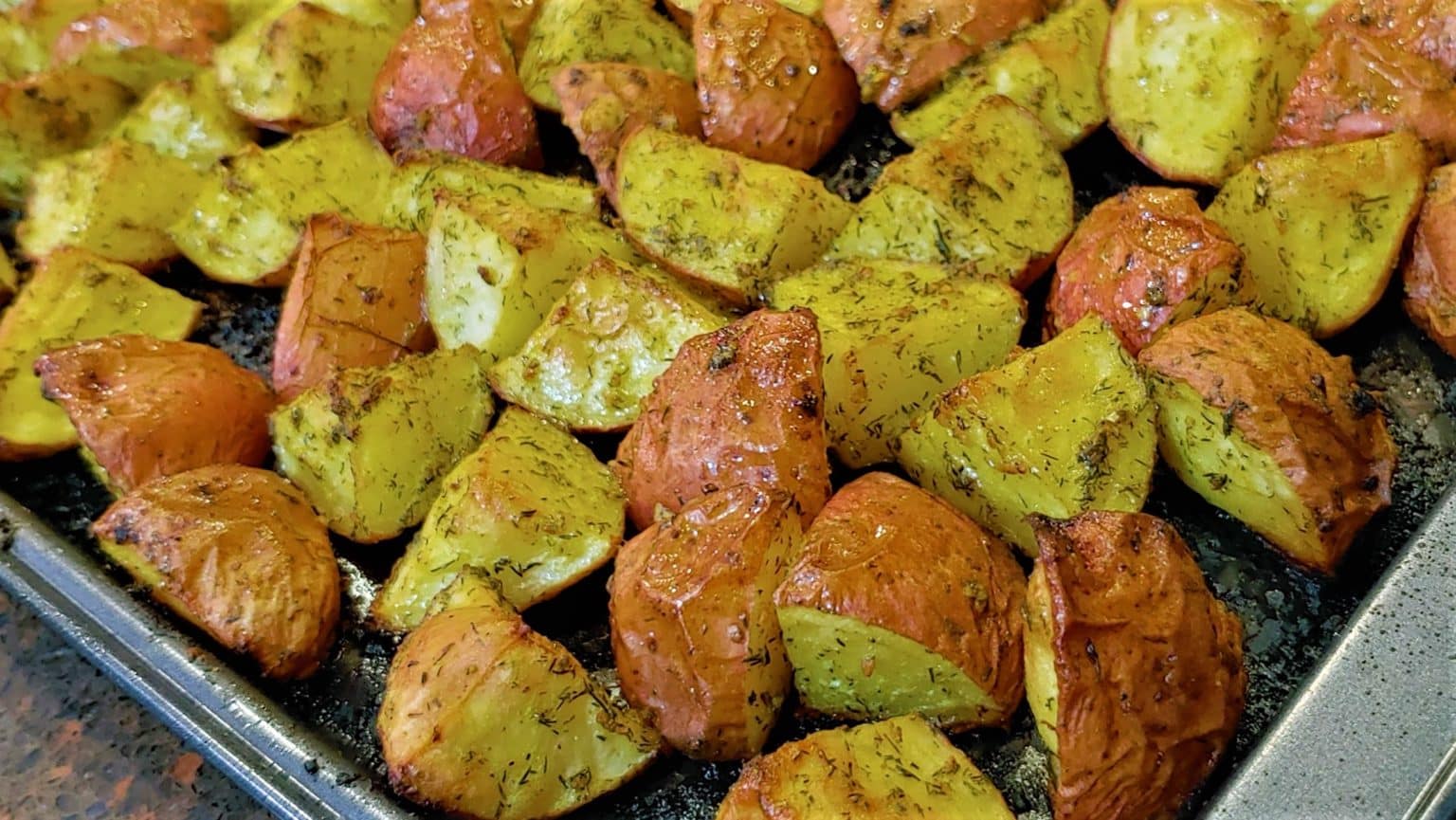 Roasted Curry Dill Red Potatoes Dining in with Danielle