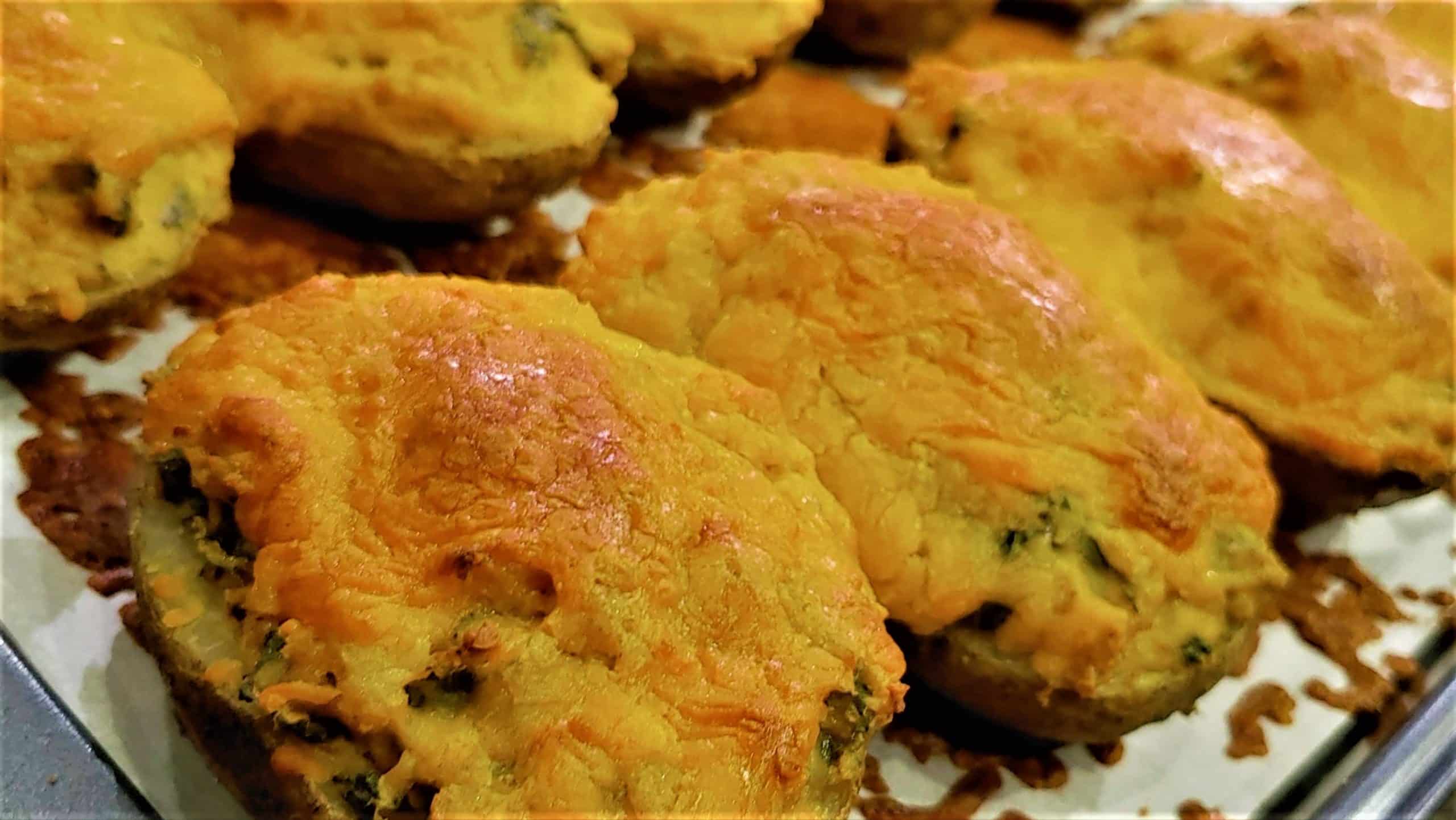 Cheesy and Creamy Twice Baked Kale Potatoes! Twice Baked Potatoes - Dining in with Danielle