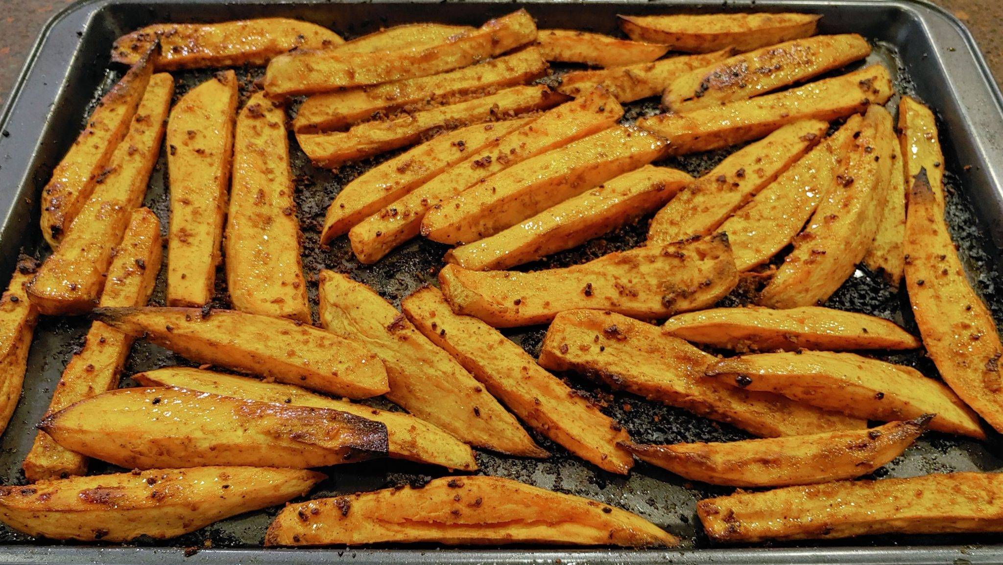 Roasted Sweet Potato Steak Fries Dining in with Danielle