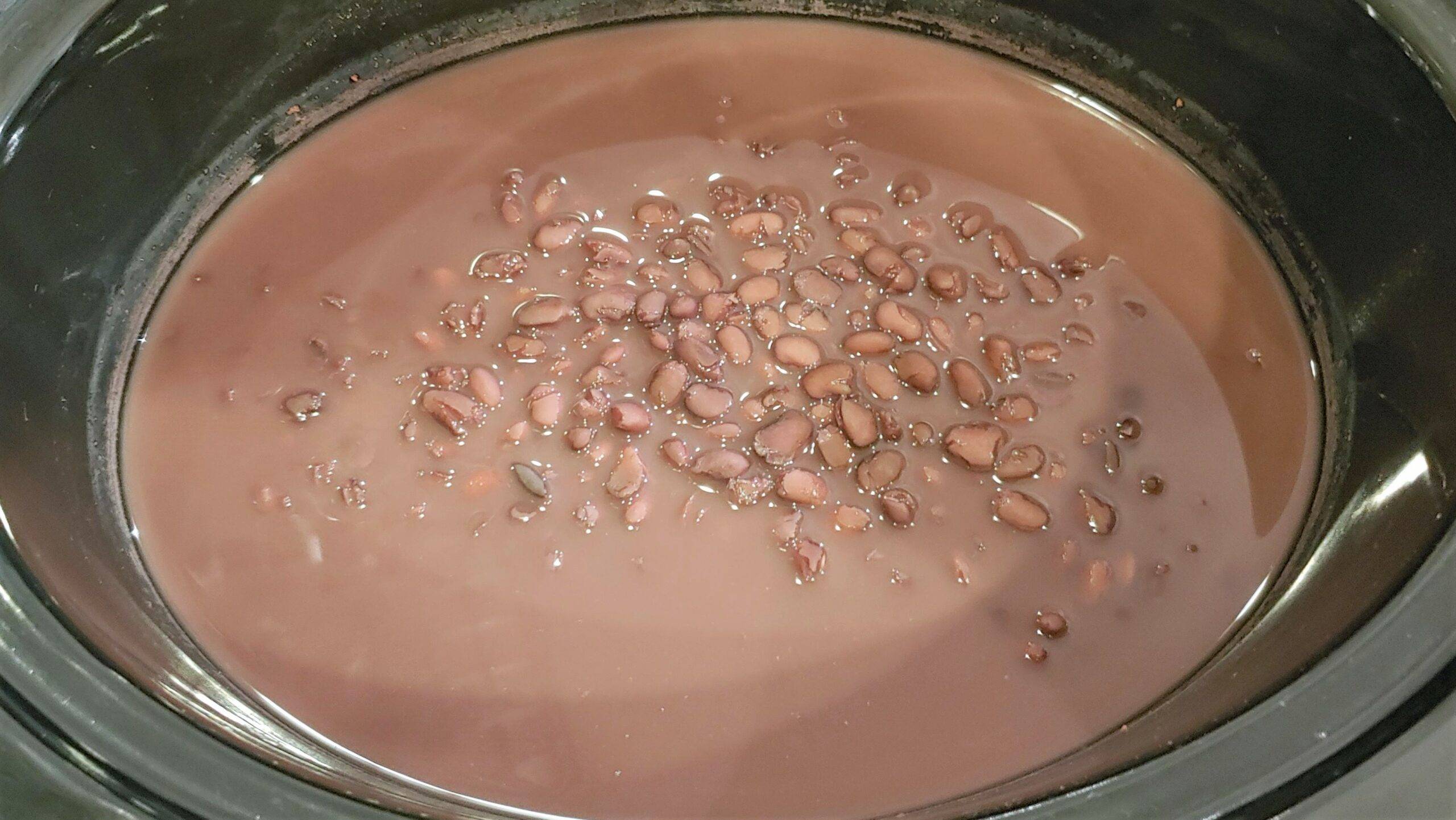 Dry Beans cooked before ingredients are put in. dry black beans - Dining in with Danielle