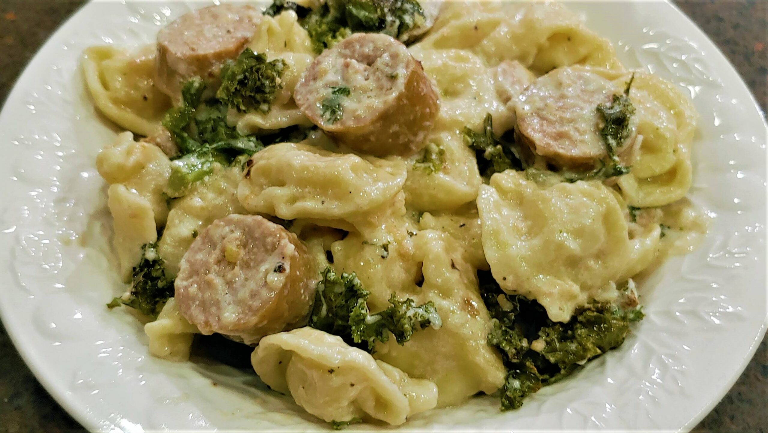 Creamy Sausage Kale Tortellini Pasta! Tortellini Pasta - Dining in with Danielle