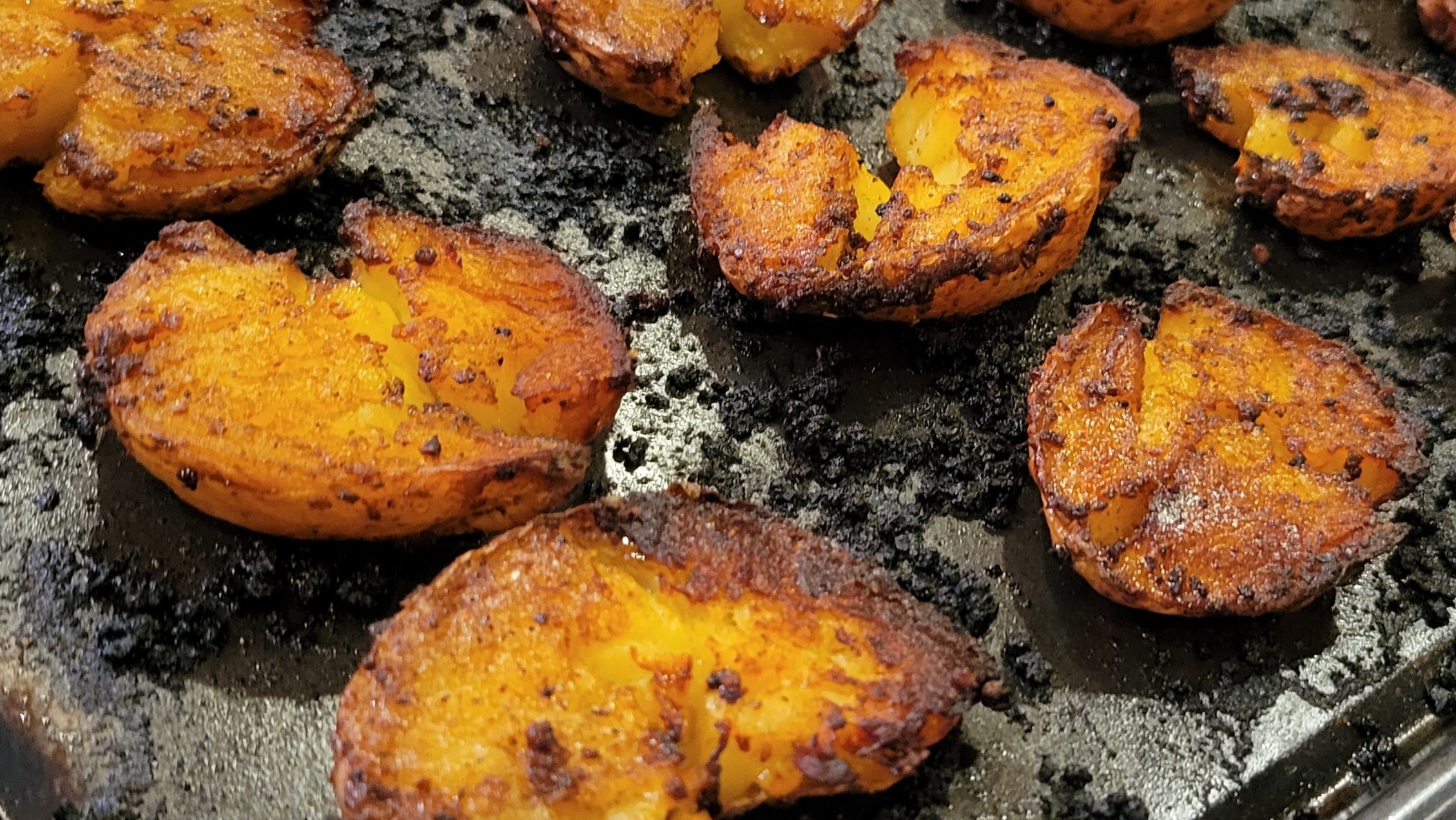 Smashed Tex Mex Potatoes are Crispy and loads of Flavor! Smashed Potatoes - Dining in with Danielle