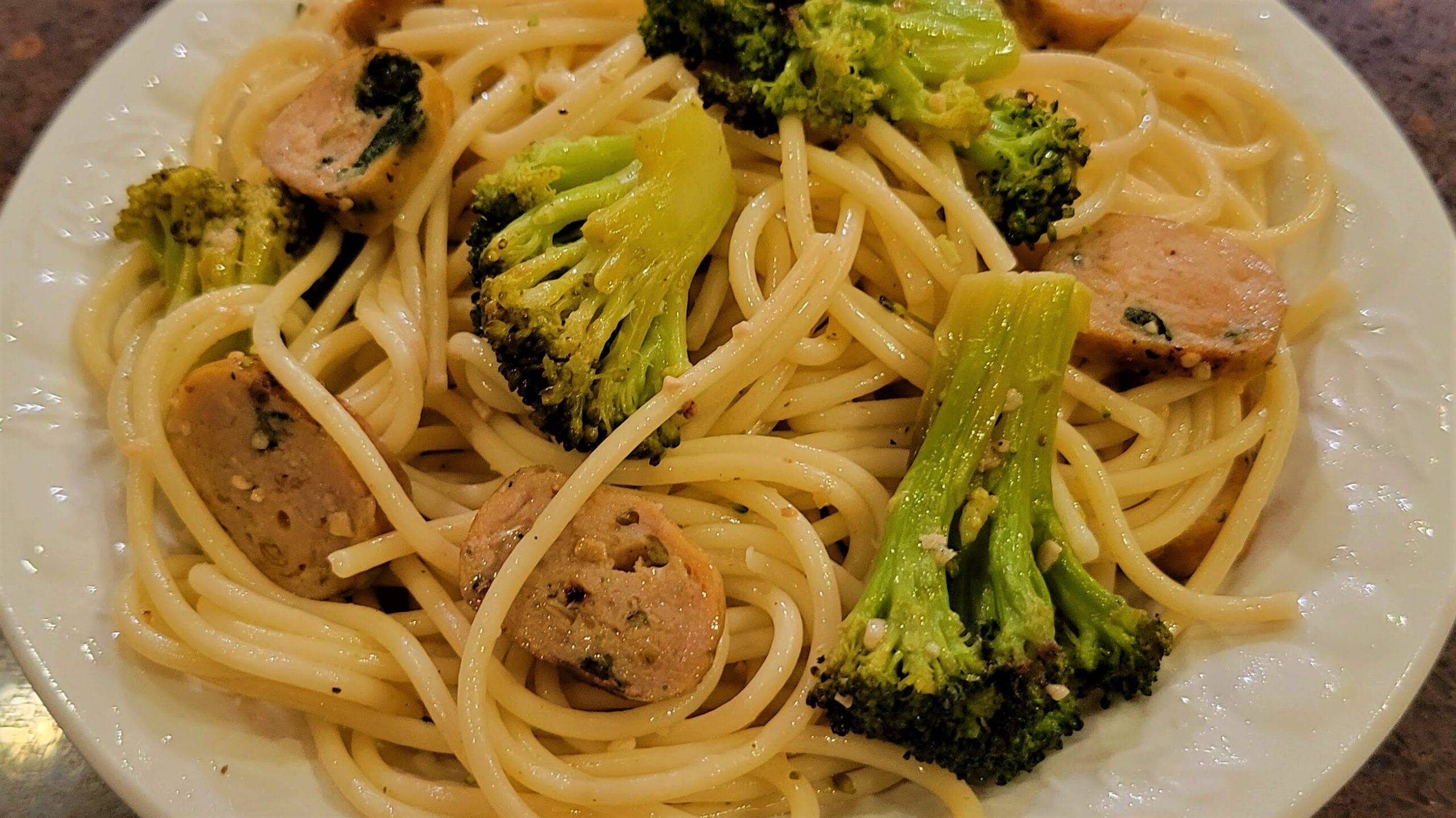 Roasted Broccoli Sausage Pasta! sausage pasta - Dining in with Danielle