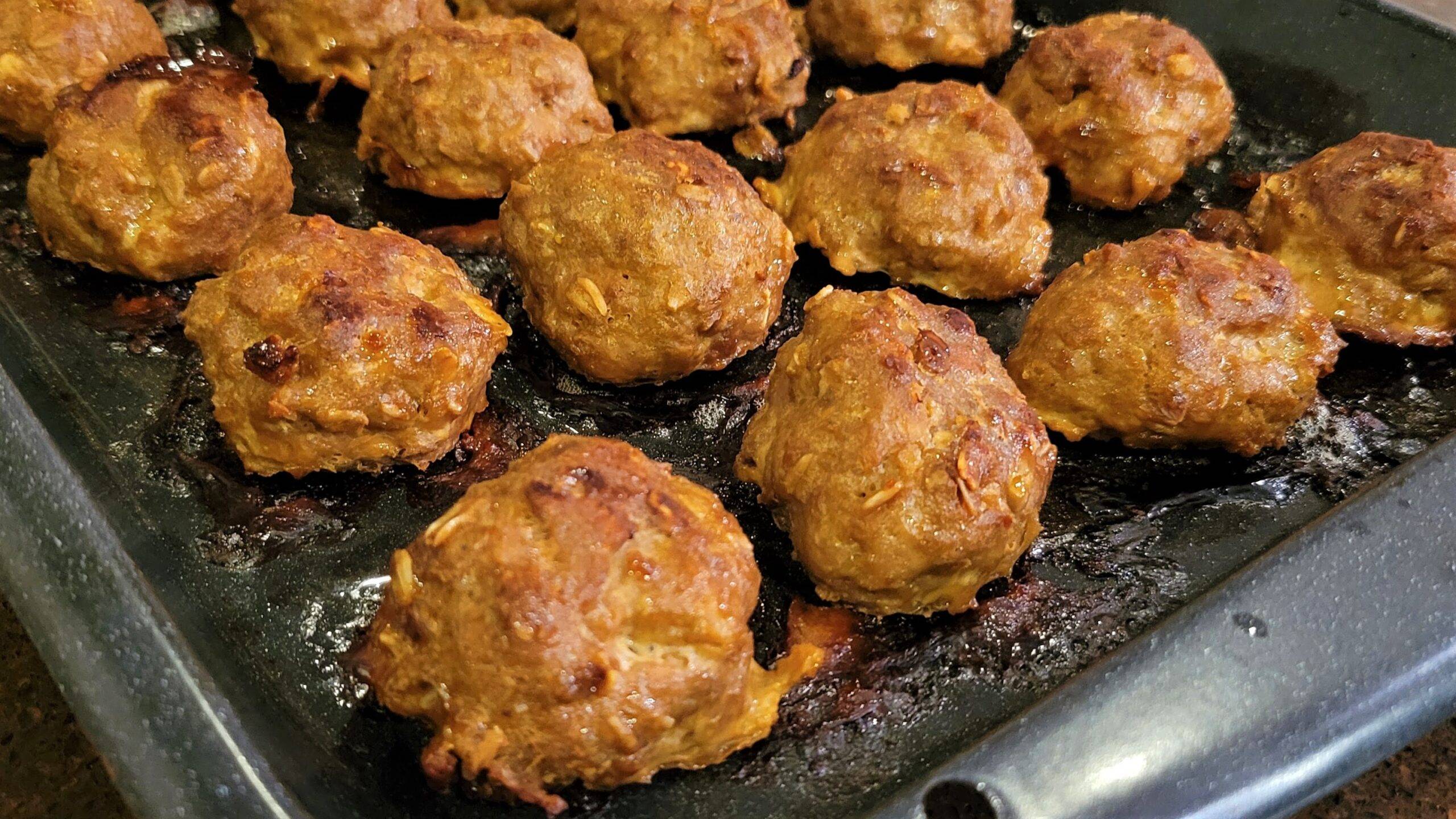 Roasted Garlic Soy Sauce Meatballs are Crispy and Juicy! turkey meatballs - Dining in with Danielle