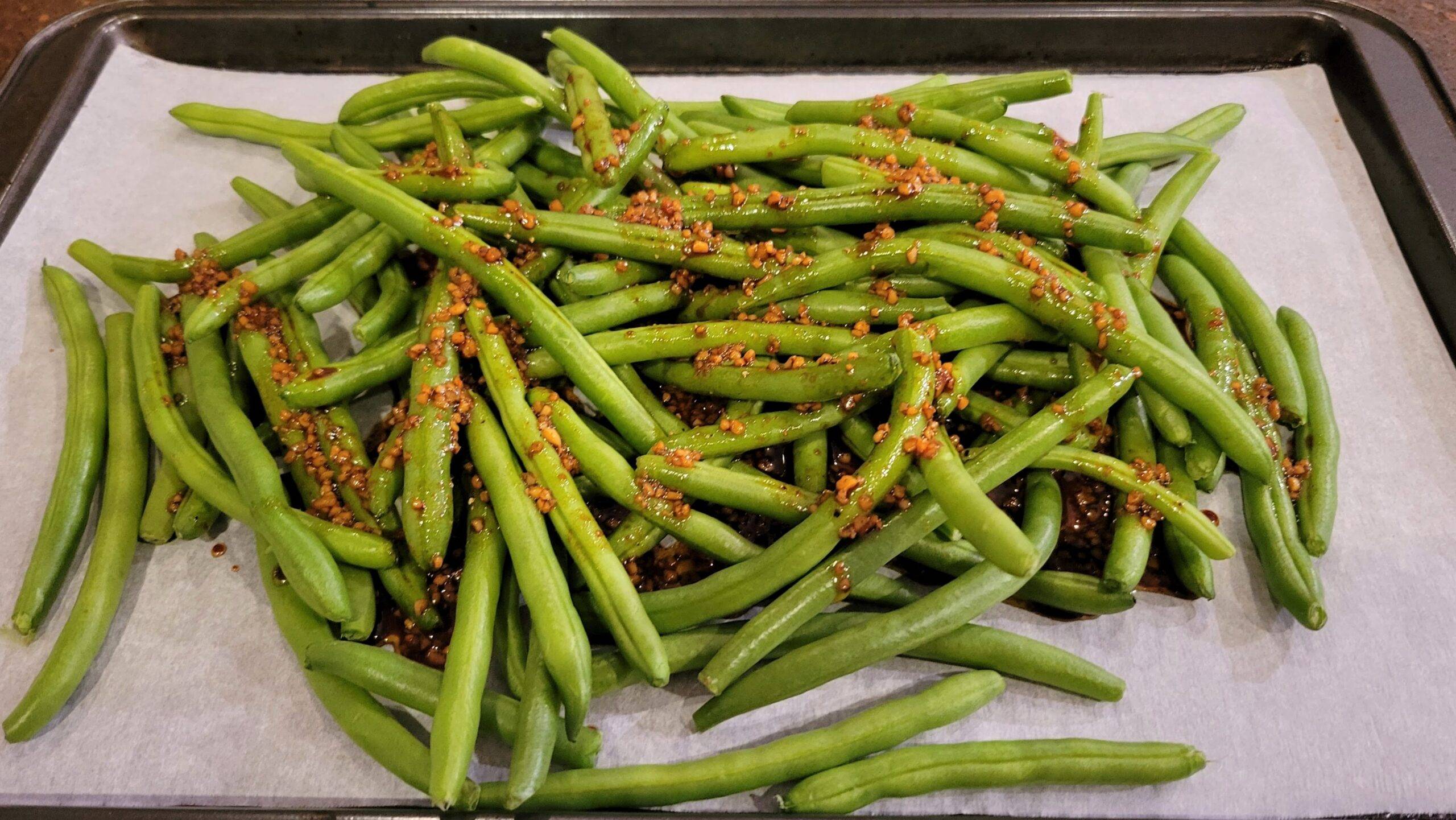 roasted green beans - Dining in with Danielle