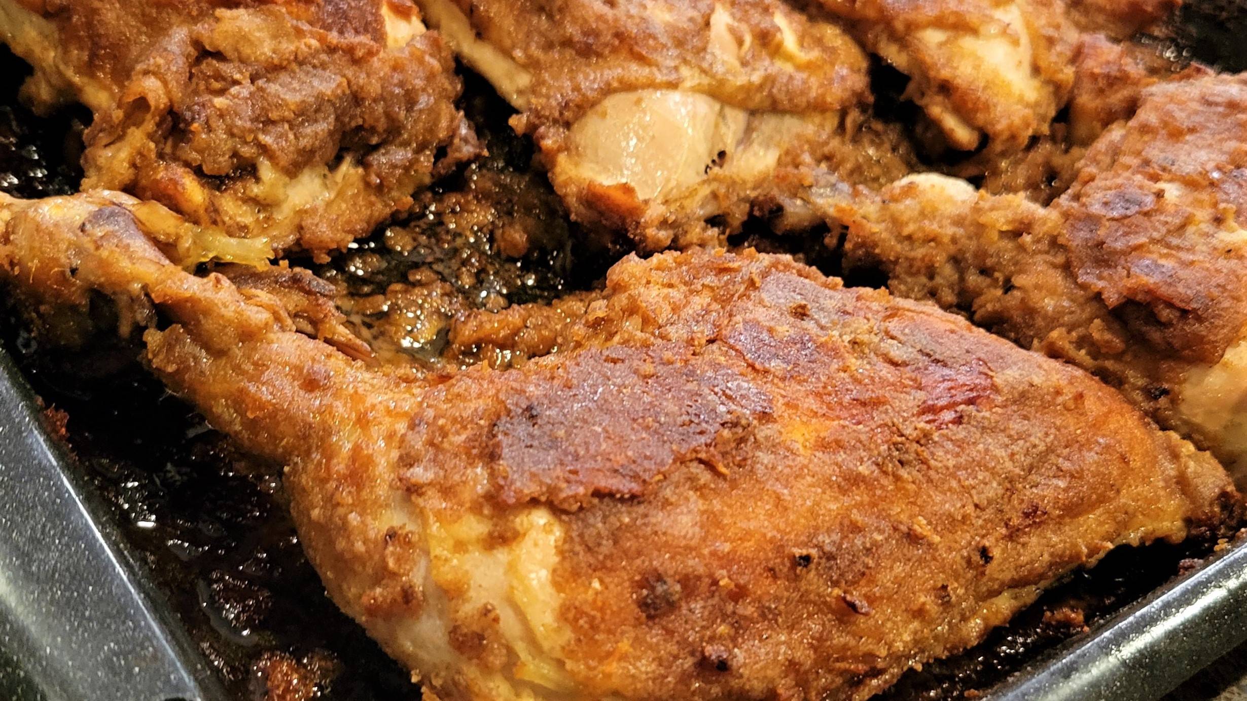 Oven Fried Tex Mex Chicken Leg Quarters Crispy Skin! Oven Fried Chicken - Dining in with Danielle