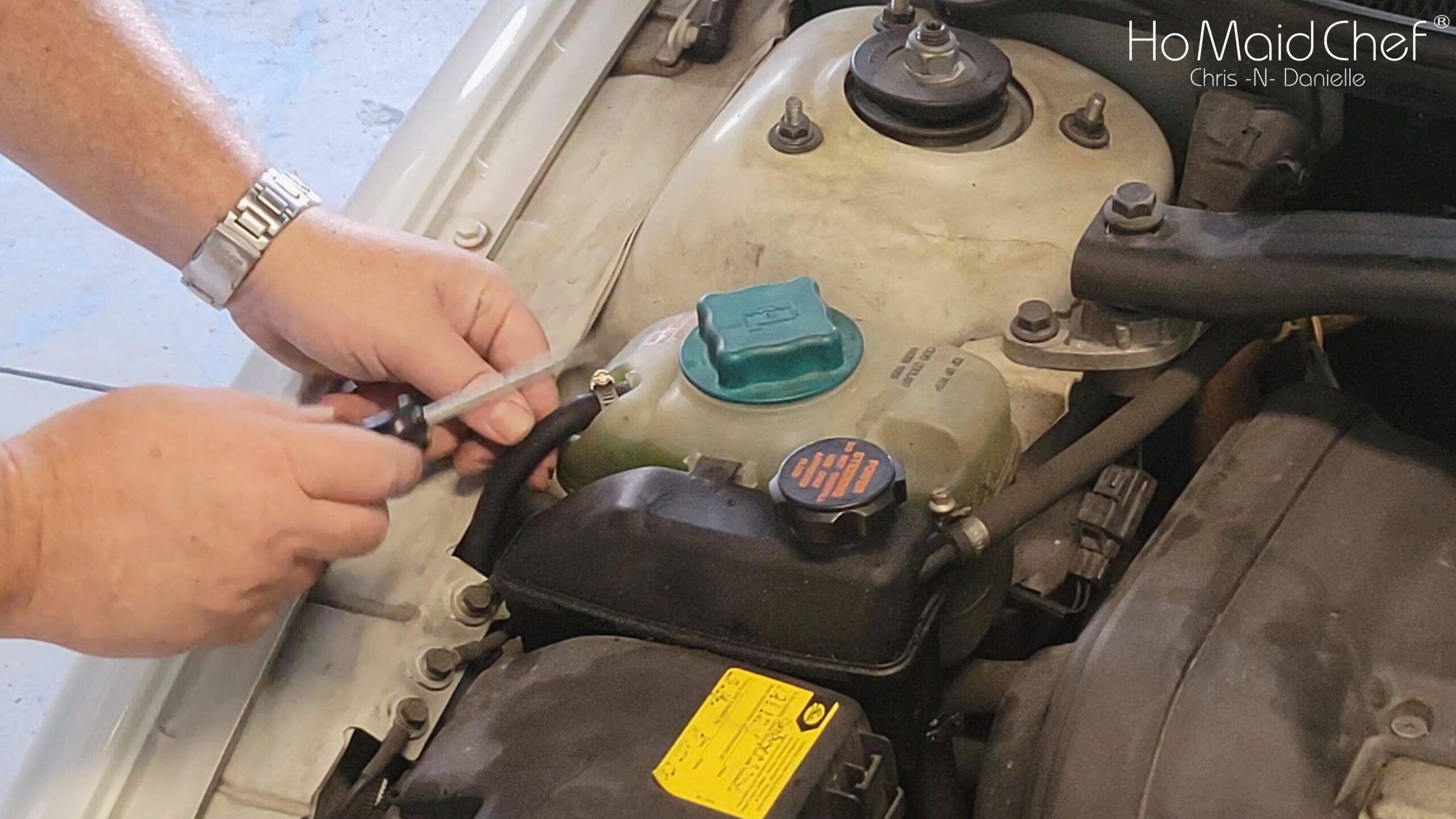 Remove Volvo Radiator Reservoir Hose - Chris Does What