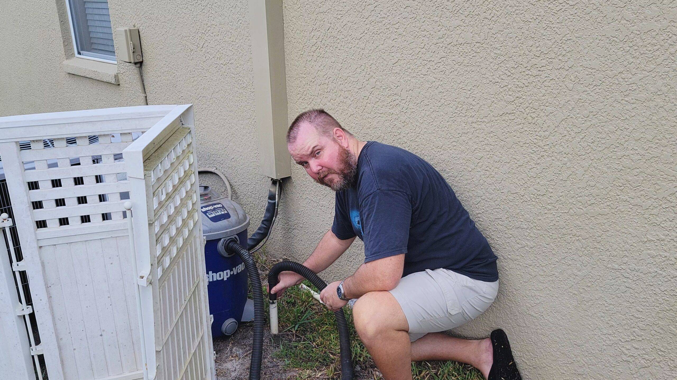 How To Clear Your AC Drain Pipe With A Shop-Vac - Chris Does What