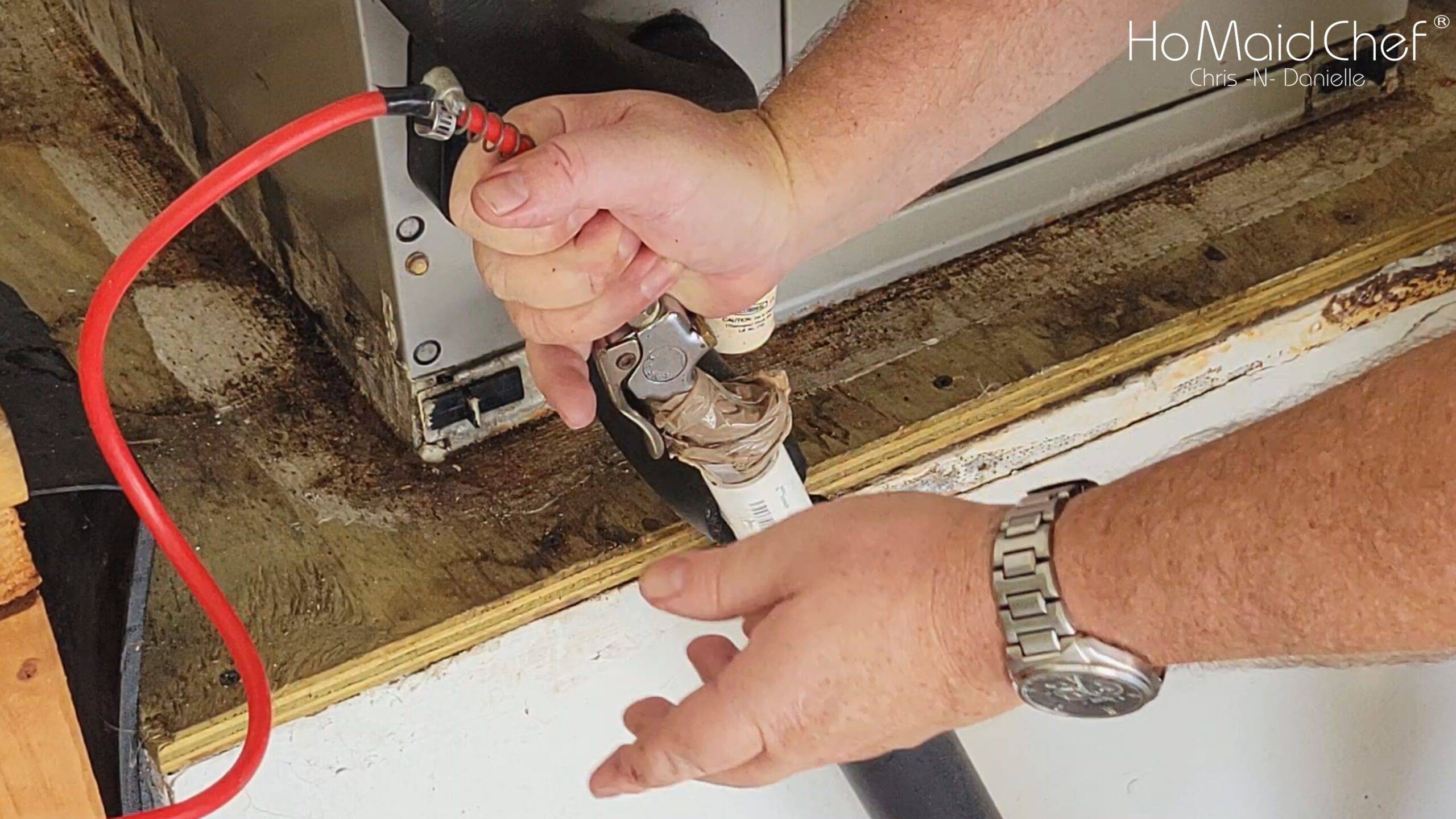 How To Clear Your AC Drain Pipe With An Air Compressor - Chris Does What